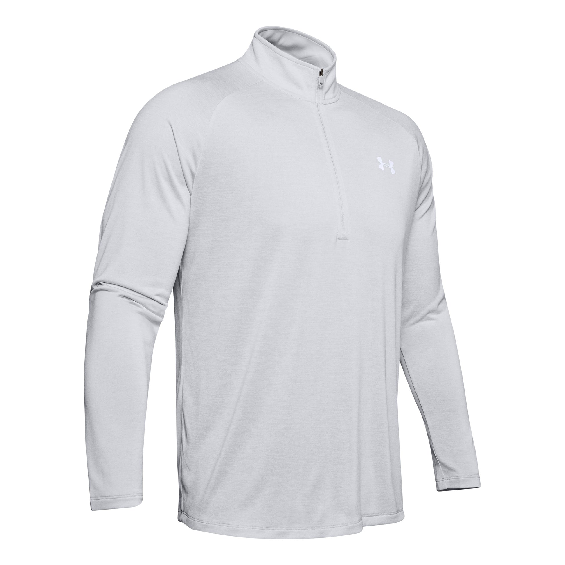 Under Armour Tech 2.0 Half-Zip Camiseta De Manga Larga Hombres-Gris Claro,Gris