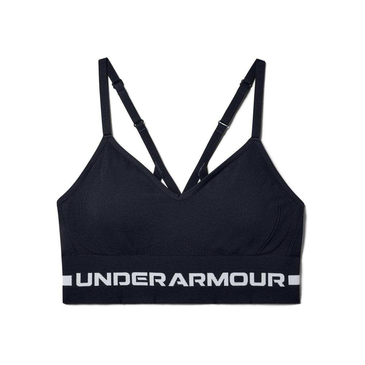 Under Armour Seamless Low Long Sujetador deportivo Mujeres - negro, gris claro