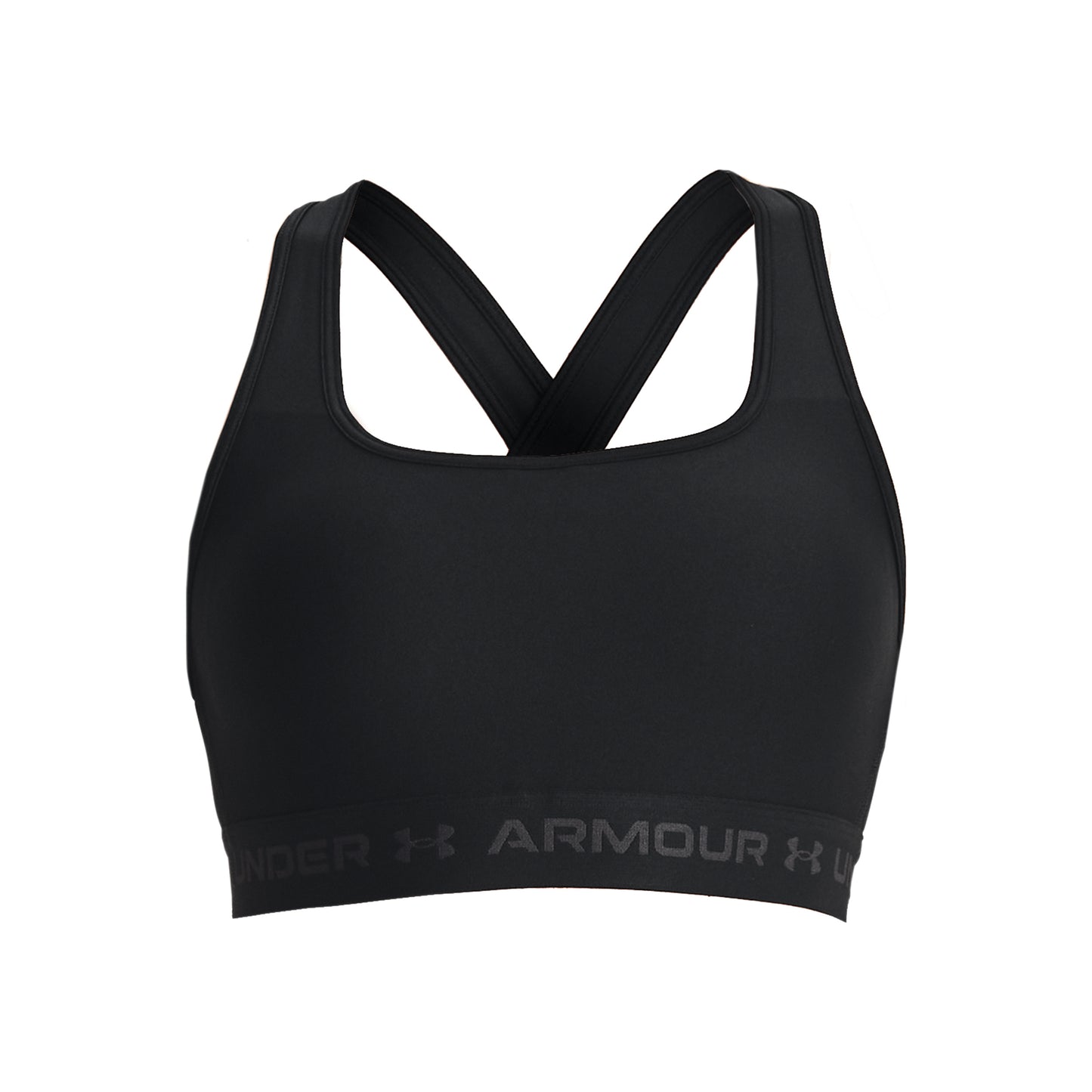 Under Armour Crossback Mid Sujetador Deportivo Mujeres-Negro,Gris
