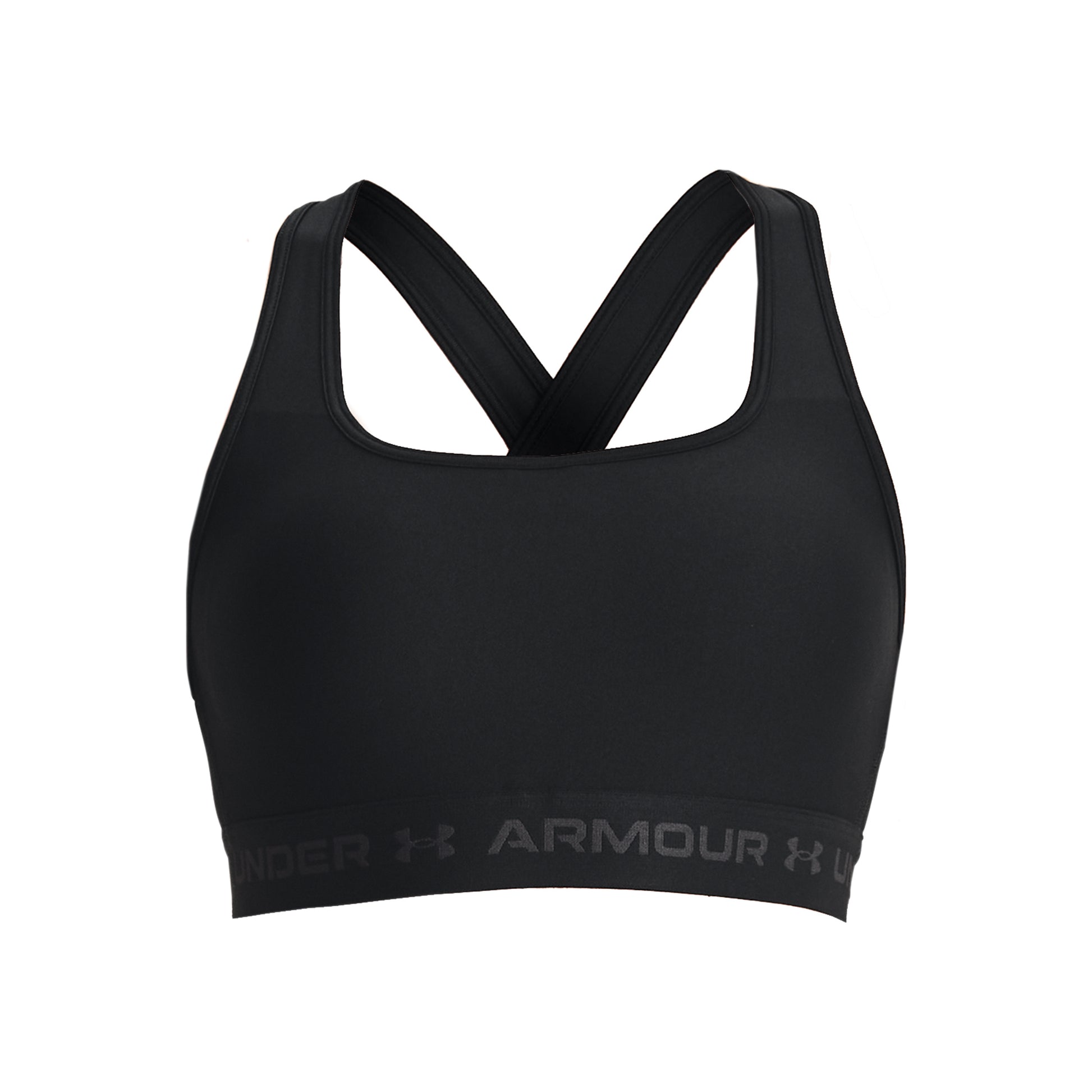Under Armour Crossback Mid Sujetador Deportivo Mujeres-Negro,Gris
