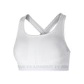 Crossback Mid Sujetador Deportivo Mujeres-Blanco,Gris