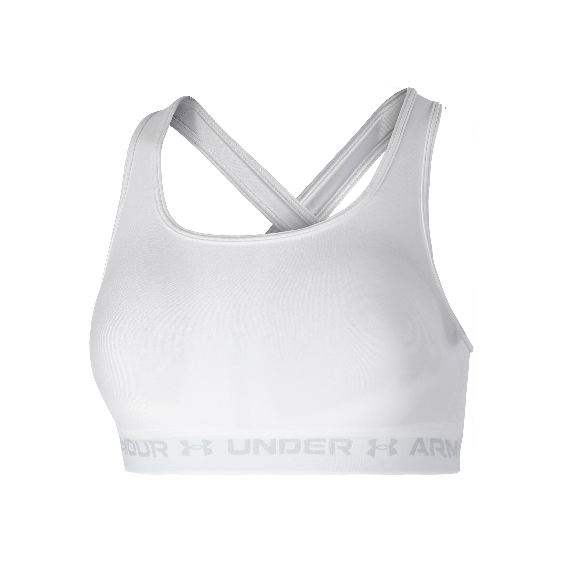 Under Armour Crossback Mid Sujetador Deportivo Mujeres-Blanco,Gris