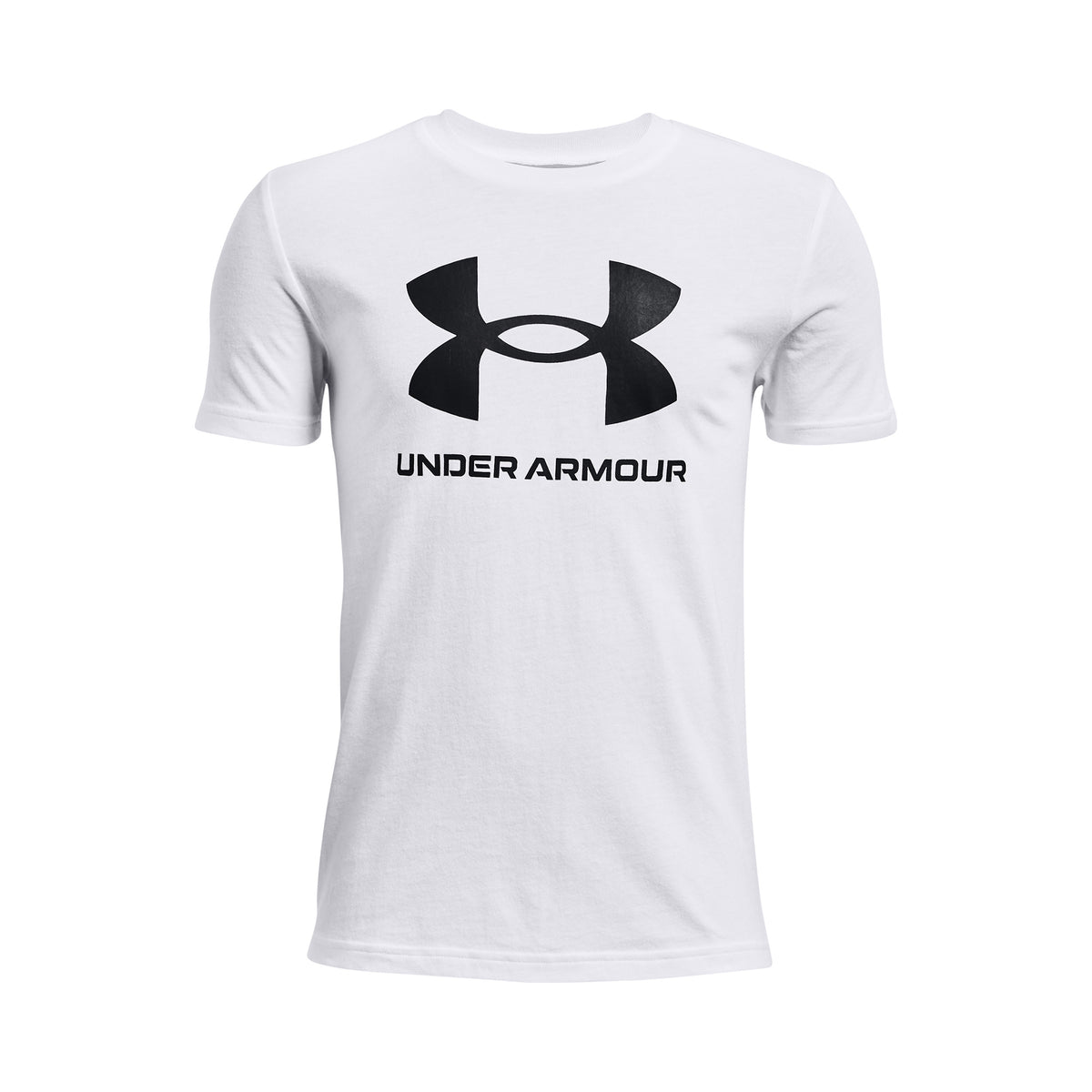 Under Armour Sportstyle Logo Camiseta de manga corta Chicos - blanco, negro