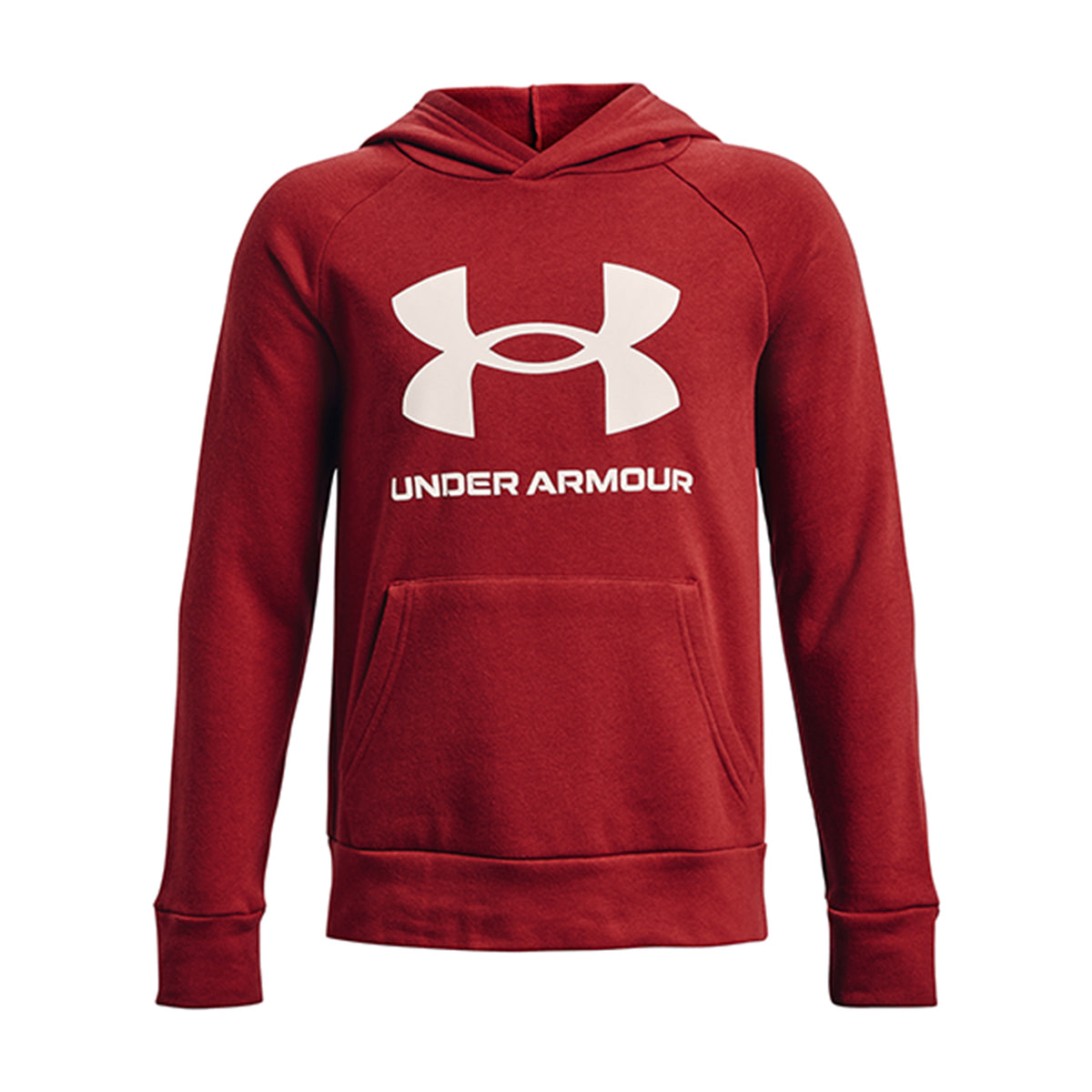 Under Armour Fleece Sudadera con capucha Chicos - rojo, gris