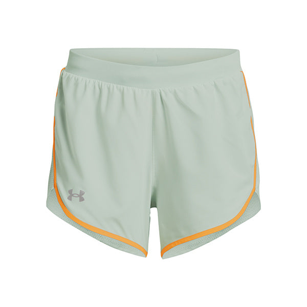 Under Armour Fly-By Elite 3in Shorts Mujeres-Verde,Naranja
