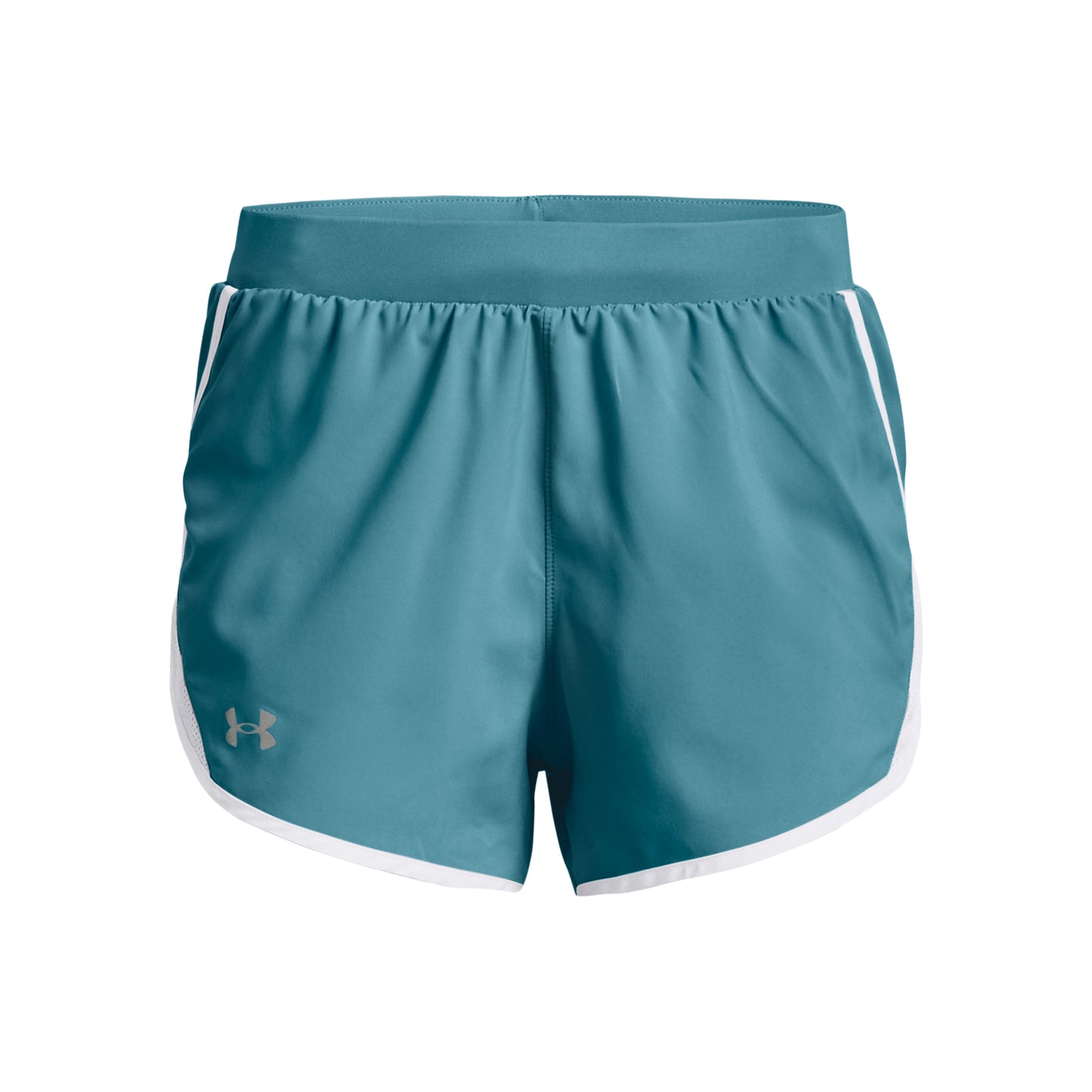 Under Armour Fly By 2.0 Shorts Mujeres - color petróleo, blanco