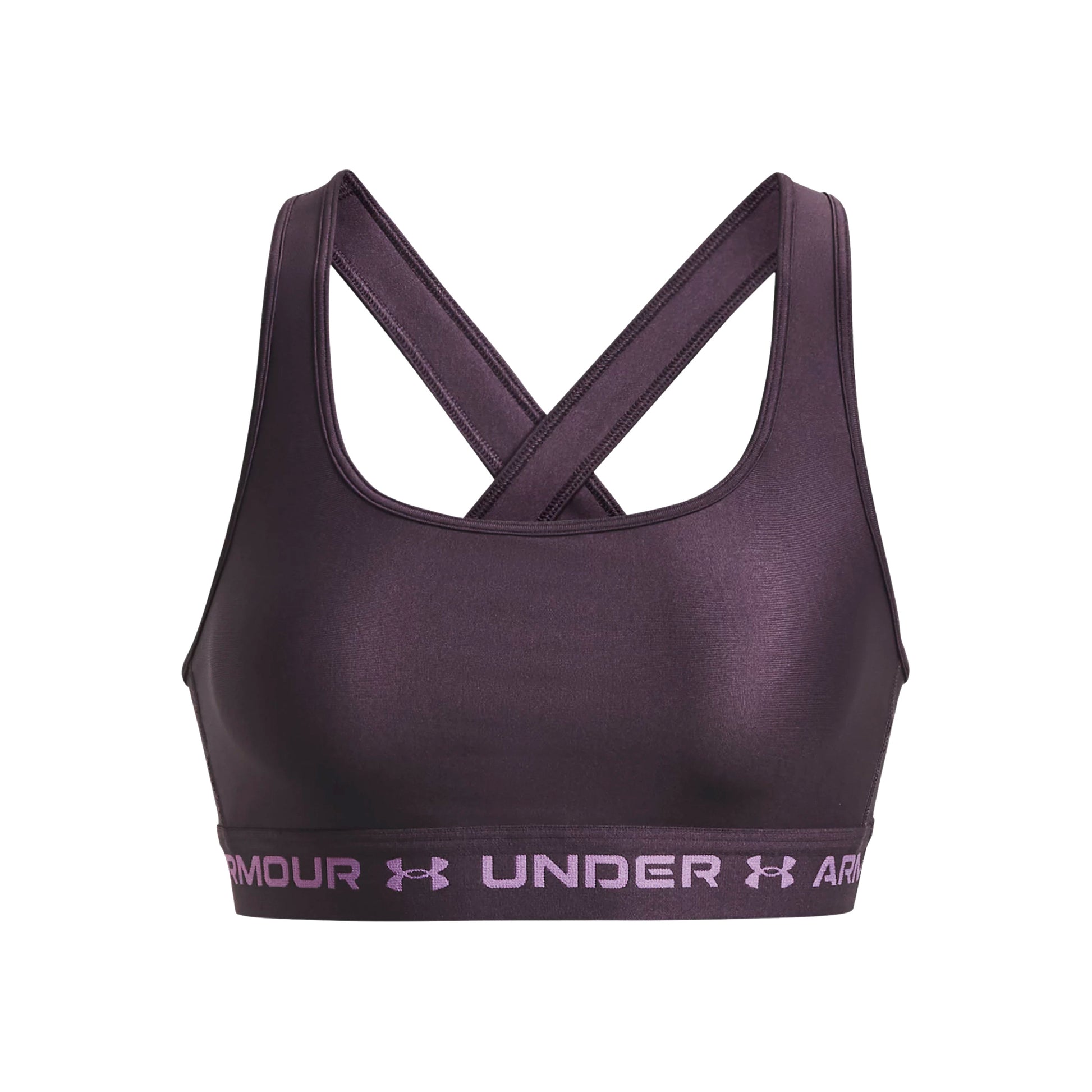 Under Armour Crossback Mid Sujetador deportivo Mujeres - lila, albaricoque