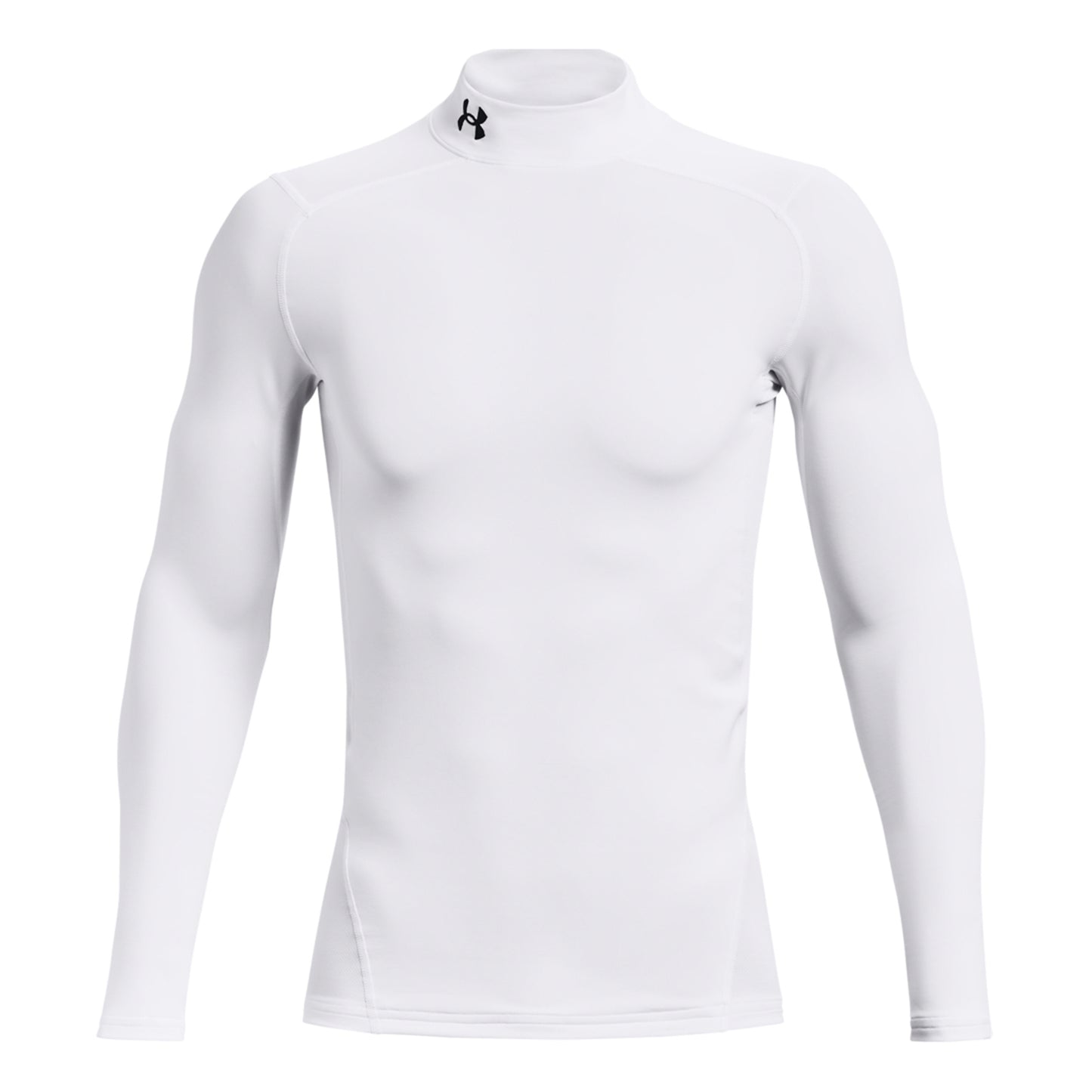Under Armour Coldgear Comp Mock Camiseta De Manga Larga Hombres-Blanco