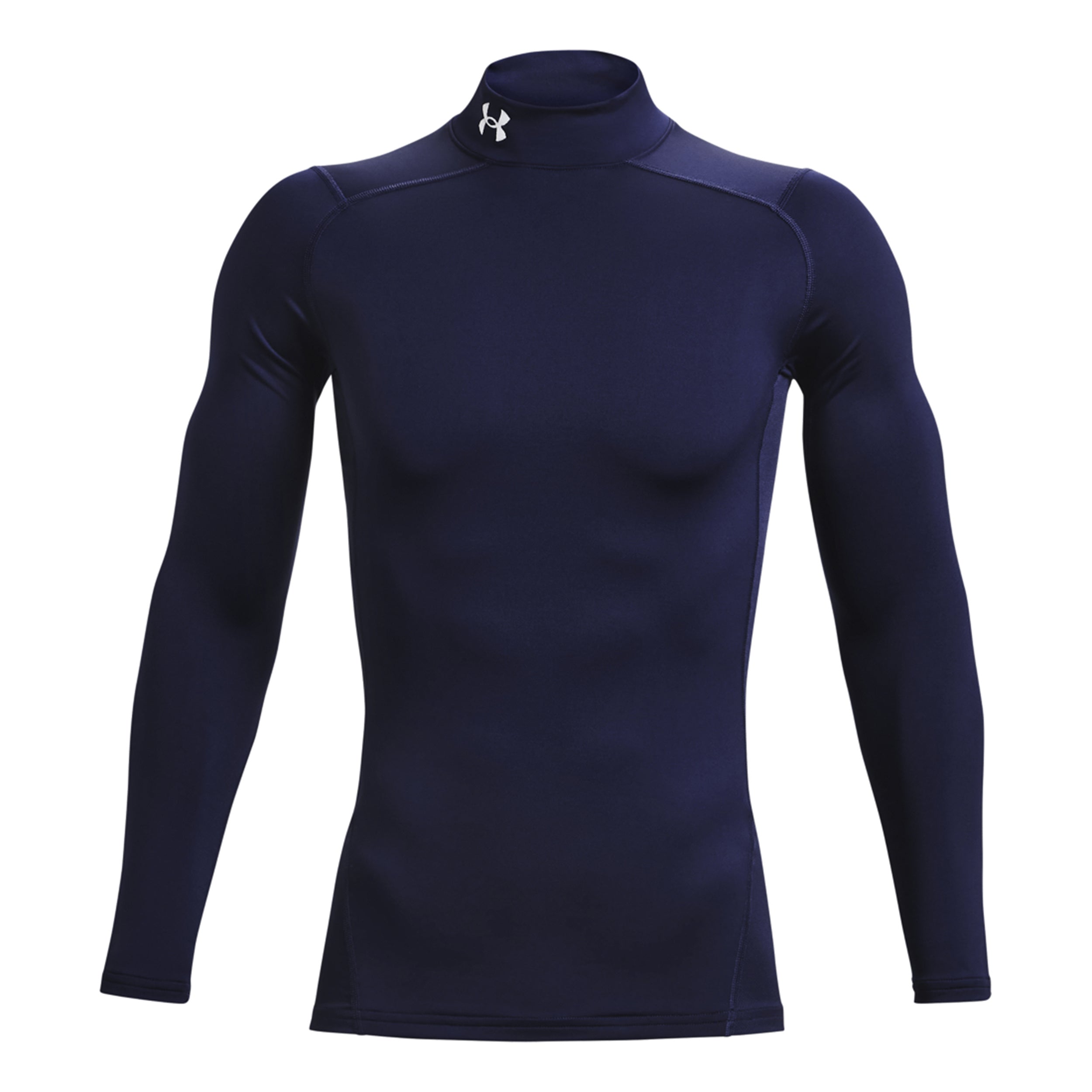 Under Armour Coldgear Comp Mock Camiseta De Manga Larga Hombres-Azul Oscuro