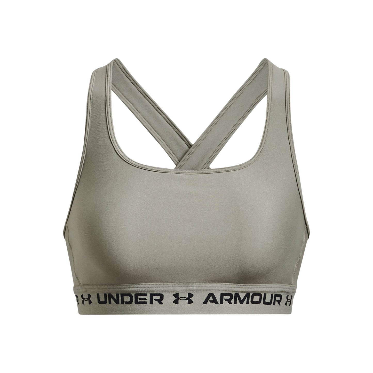 Under Armour Crossback Mid Sujetador deportivo Mujeres - verde, negro
