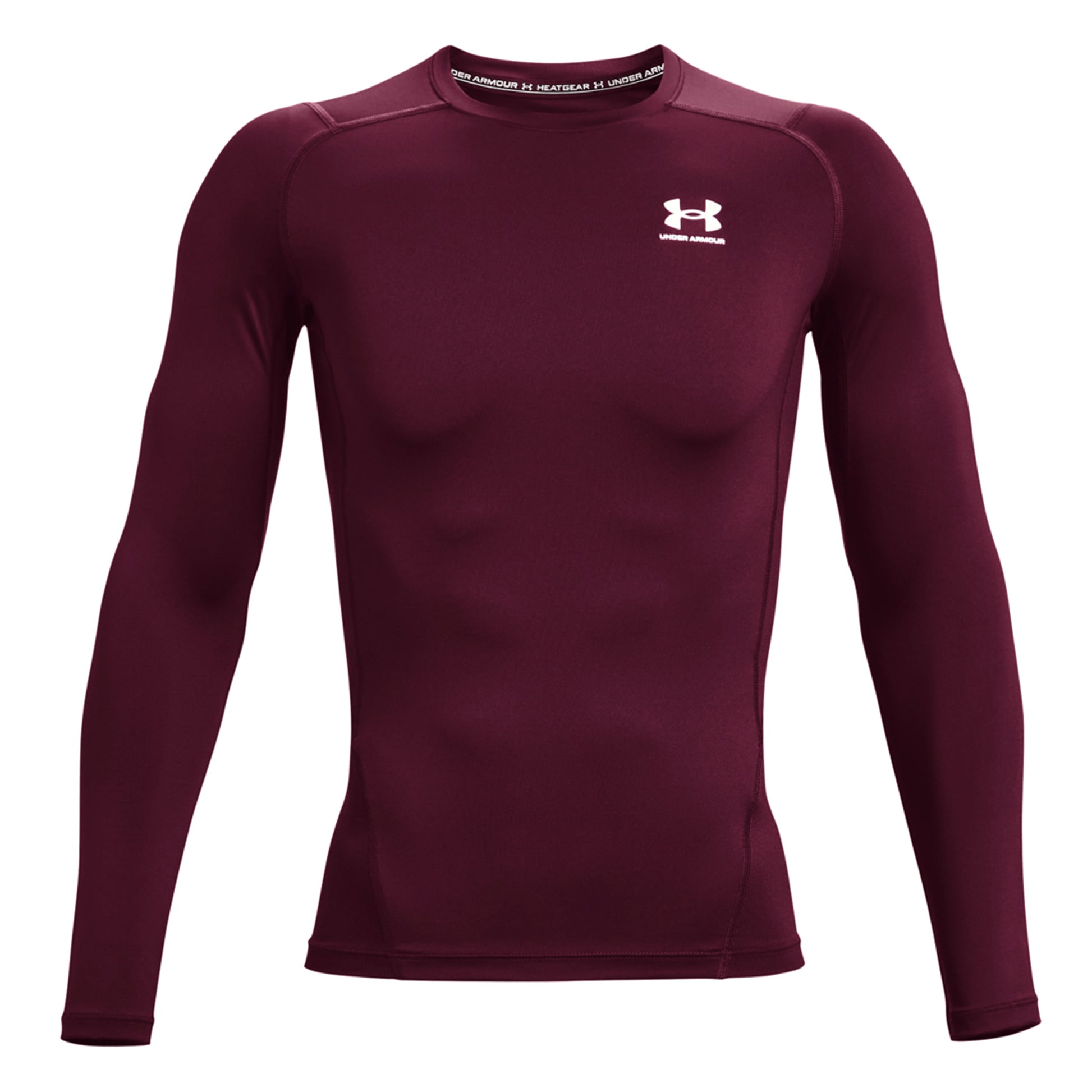Under Armour Heatgear Comp Camiseta de manga larga Hombres - rojo oscuro,