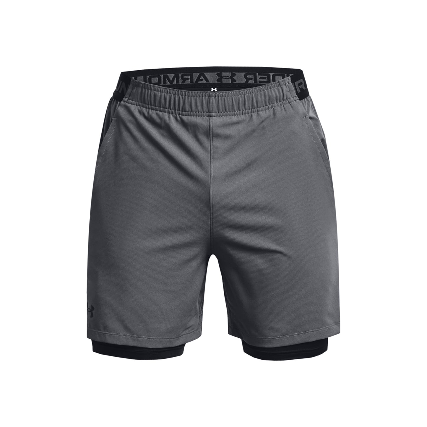 Under Armour Vanish Woven 2in1 Shorts Hombres - gris oscuro, negro