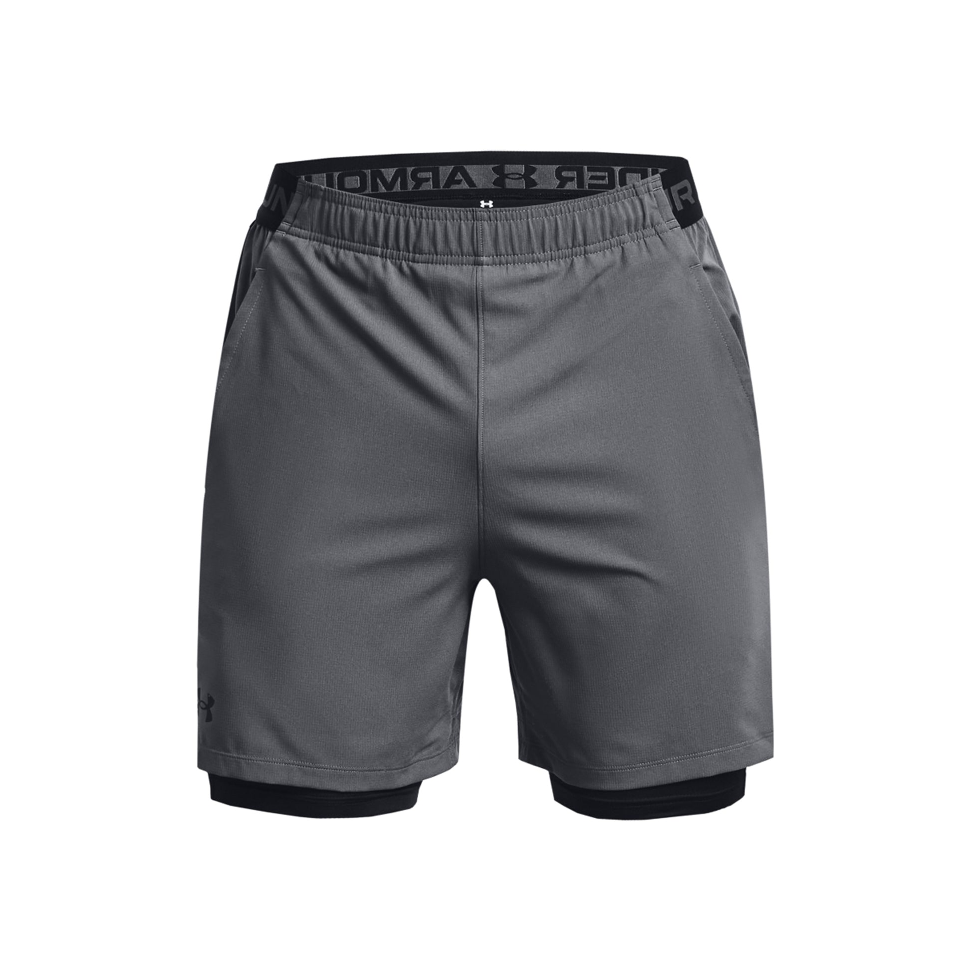 Under Armour Vanish Woven 2in1 Shorts Hombres - gris oscuro, negro