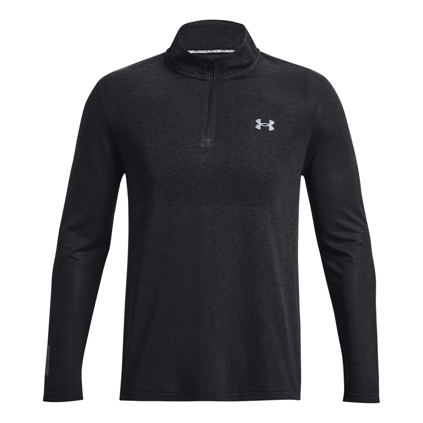 Under Armour Seamless Stride 1/4 Zip Camiseta De Manga Larga Hombres-Negro