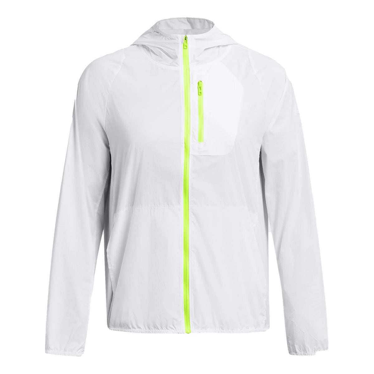 Under Armour Launch Lightweight Chaqueta para correr Mujeres - blanco, amarillo neón