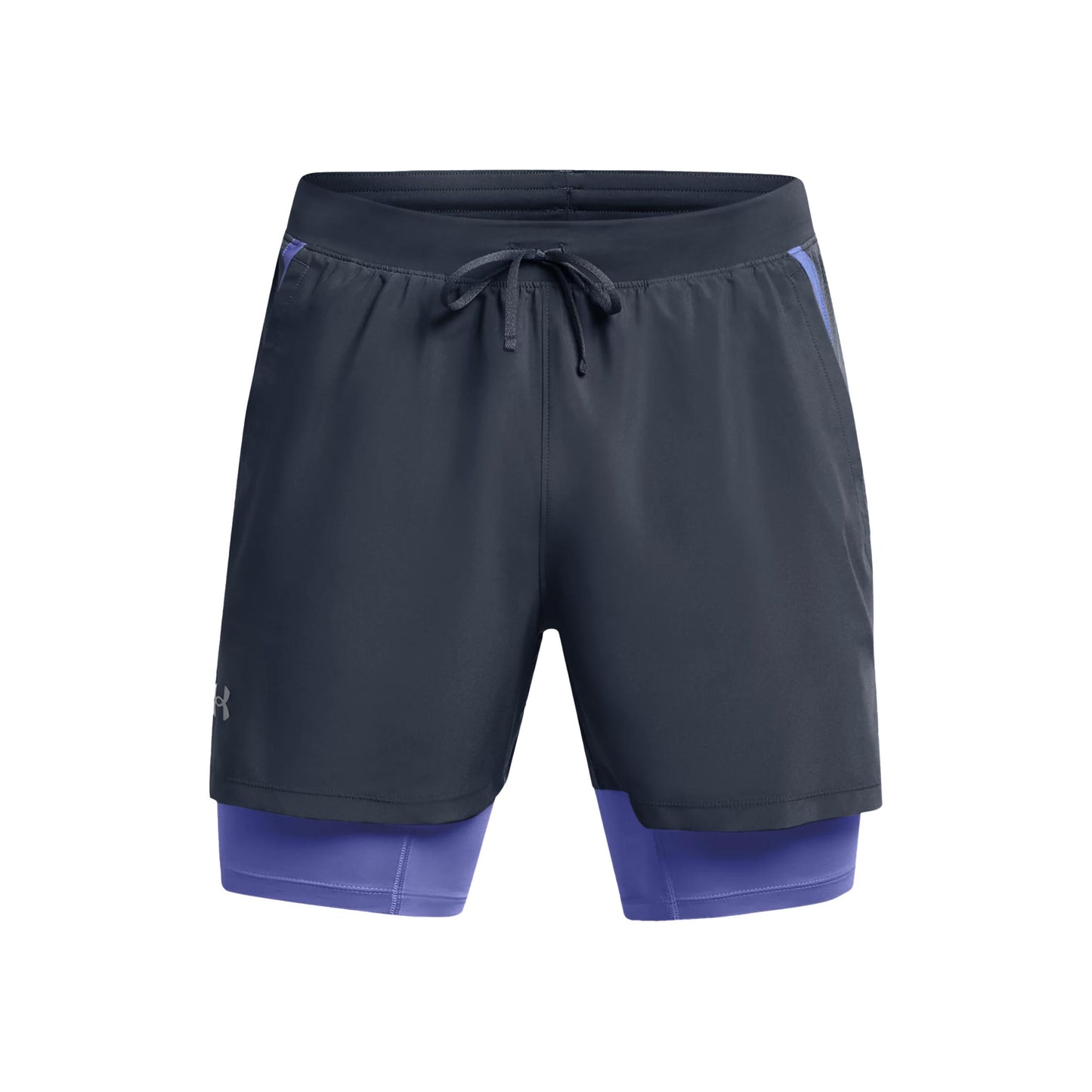Under Armour Launch 2in1 5in Pantalones cortos Hombres - gris, lila