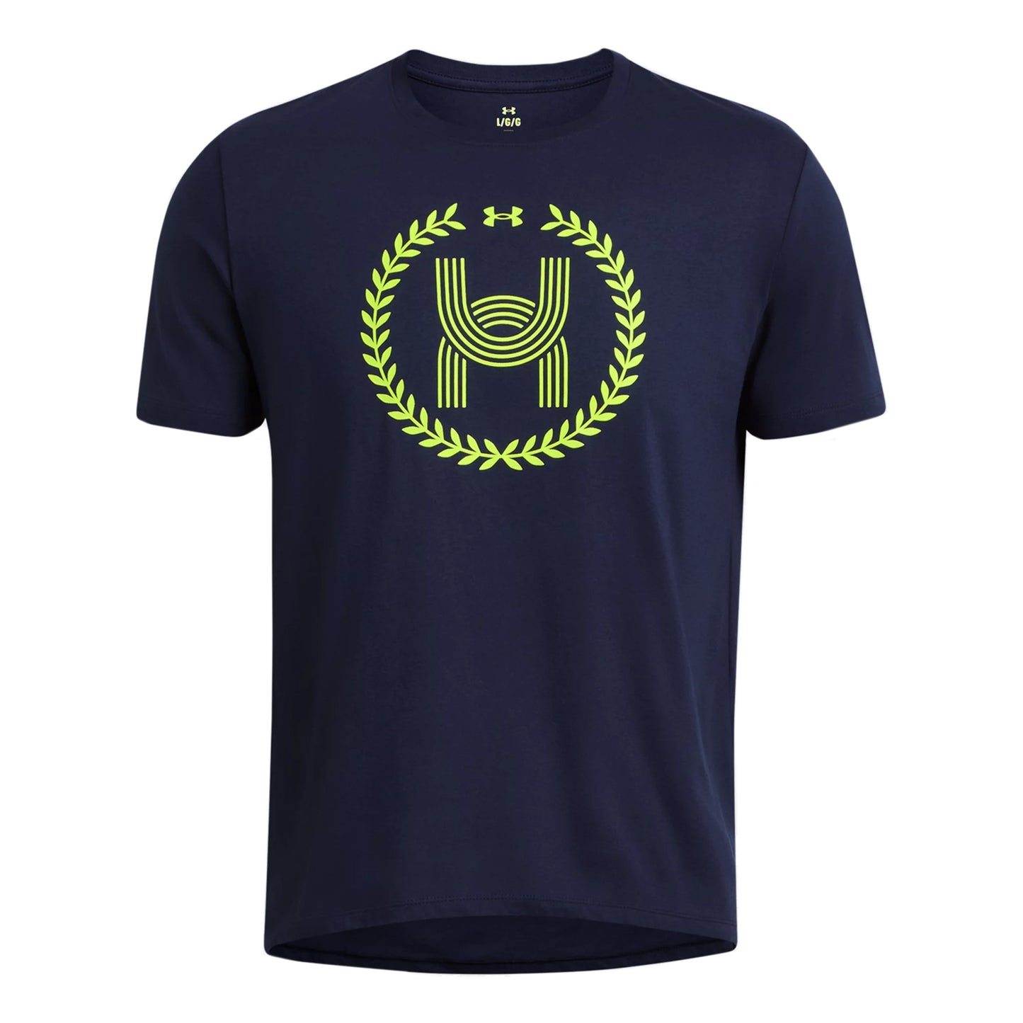 Under Armour Run Everywhere Wreath SS Camiseta De Running Hombres-Azul Oscuro,Amarillo Neón