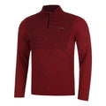Seamless Stride 1/4 Zip Camiseta de manga larga Hombres - rojo,