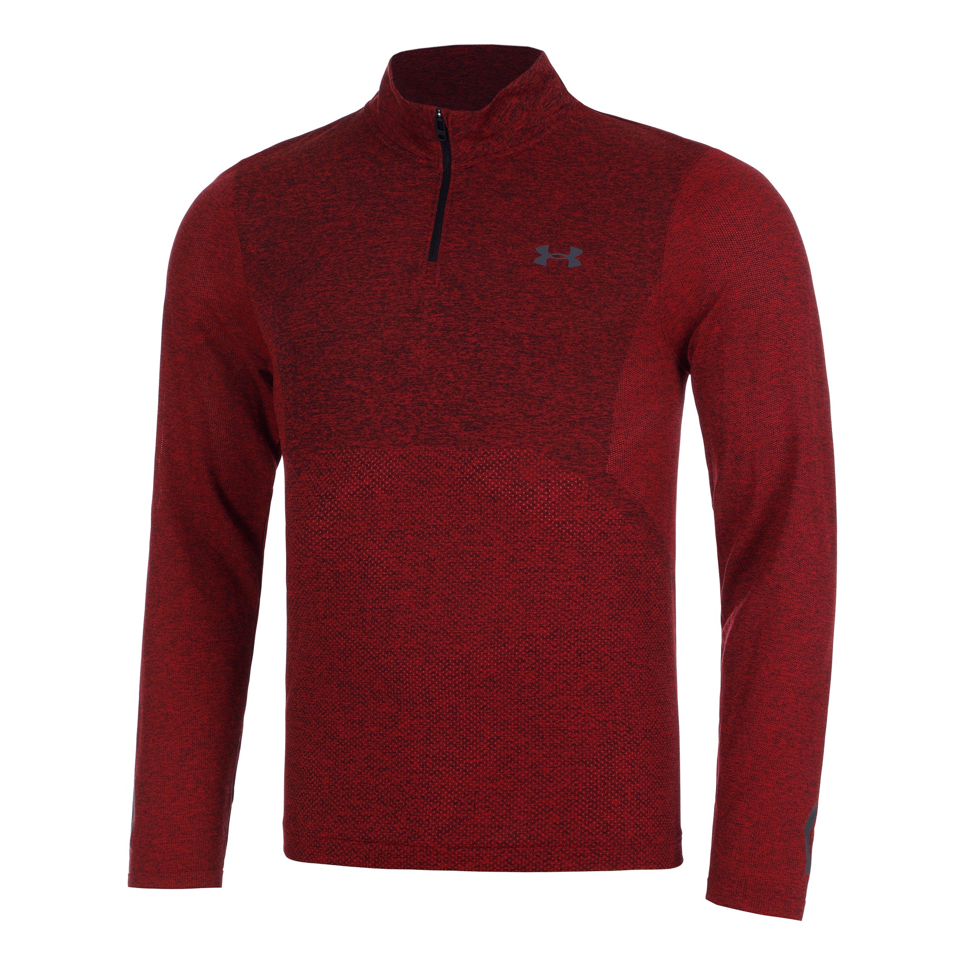 Under Armour Seamless Stride 1/4 Zip Camiseta de manga larga Hombres - rojo,