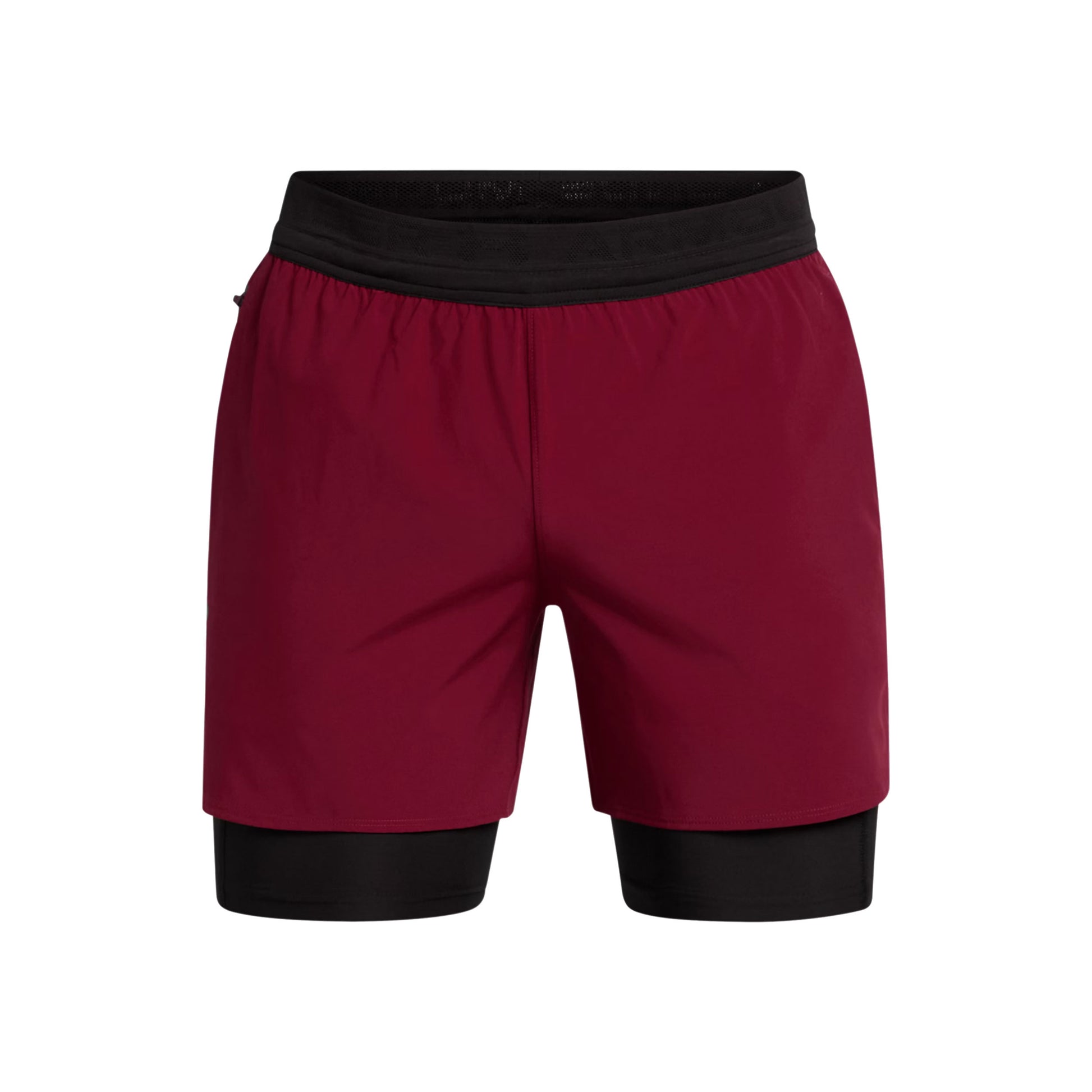 Under Armour Vanish Elite 2in1 Shorts Hombres - rojo vino, negro