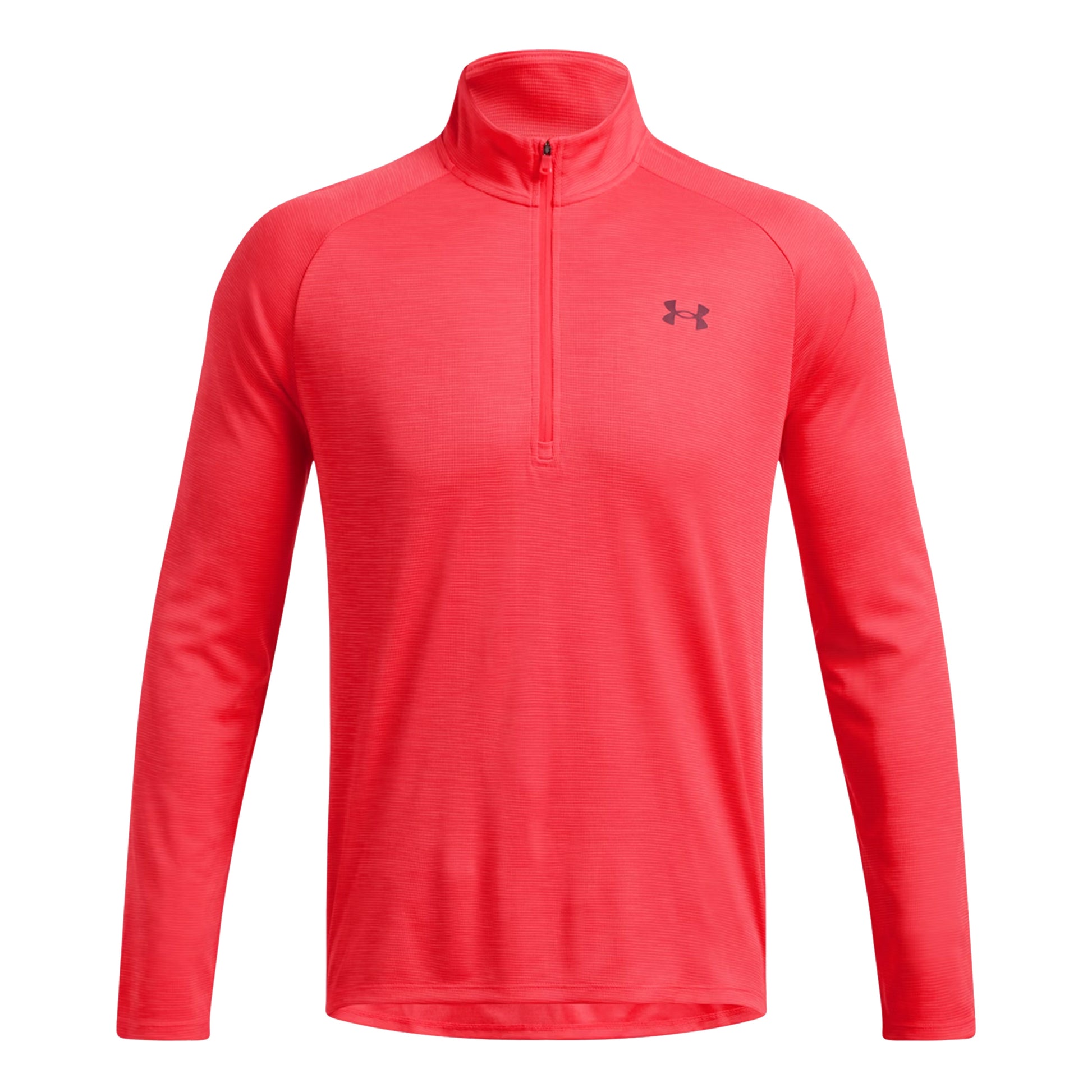 Under Armour Tech Textured Half-Zip Camiseta de manga larga Hombres - rojo,