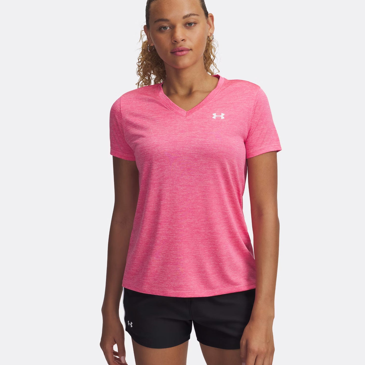 Under Armour Tech Twist Camiseta De Manga Corta Mujeres-Rosa,Blanco