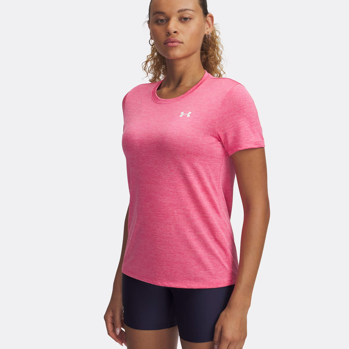 Under Armour Tech Twist Camiseta De Manga Corta Mujeres-Rosa,Blanco