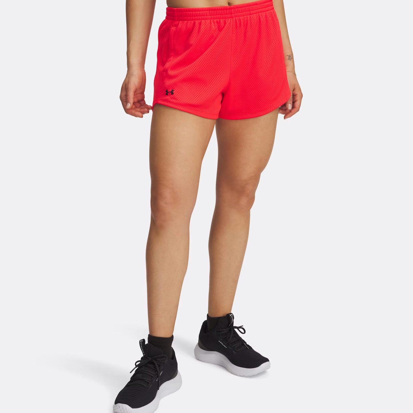 Under Armour Tech Play Up Mesh Shorts Mujeres-Rojo