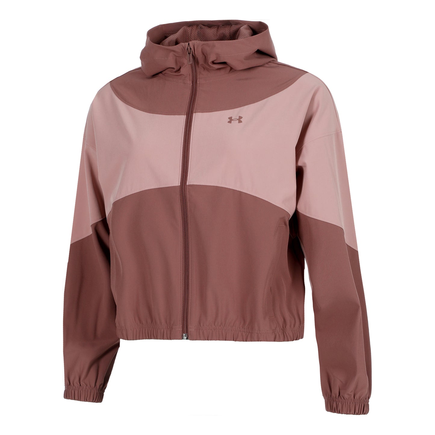 Under Armour Rival Woven Sudadera Con Cremallera Mujeres-Rojo Vino,Rosa Viejo