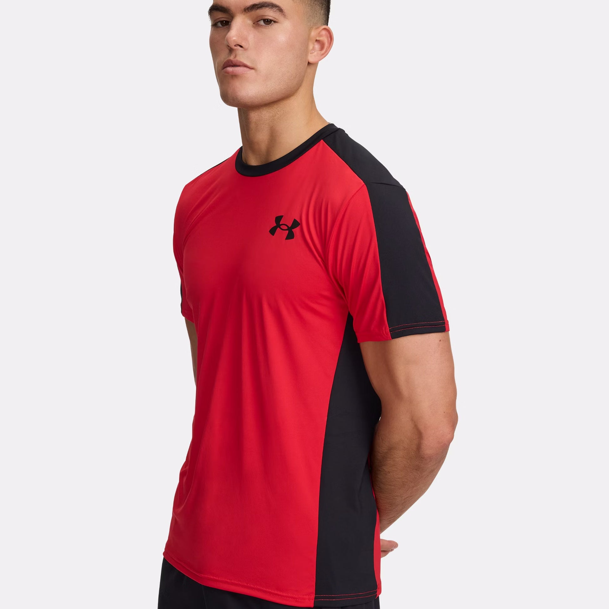 Under Armour Wordmark Camiseta De Manga Corta Hombres-Rojo