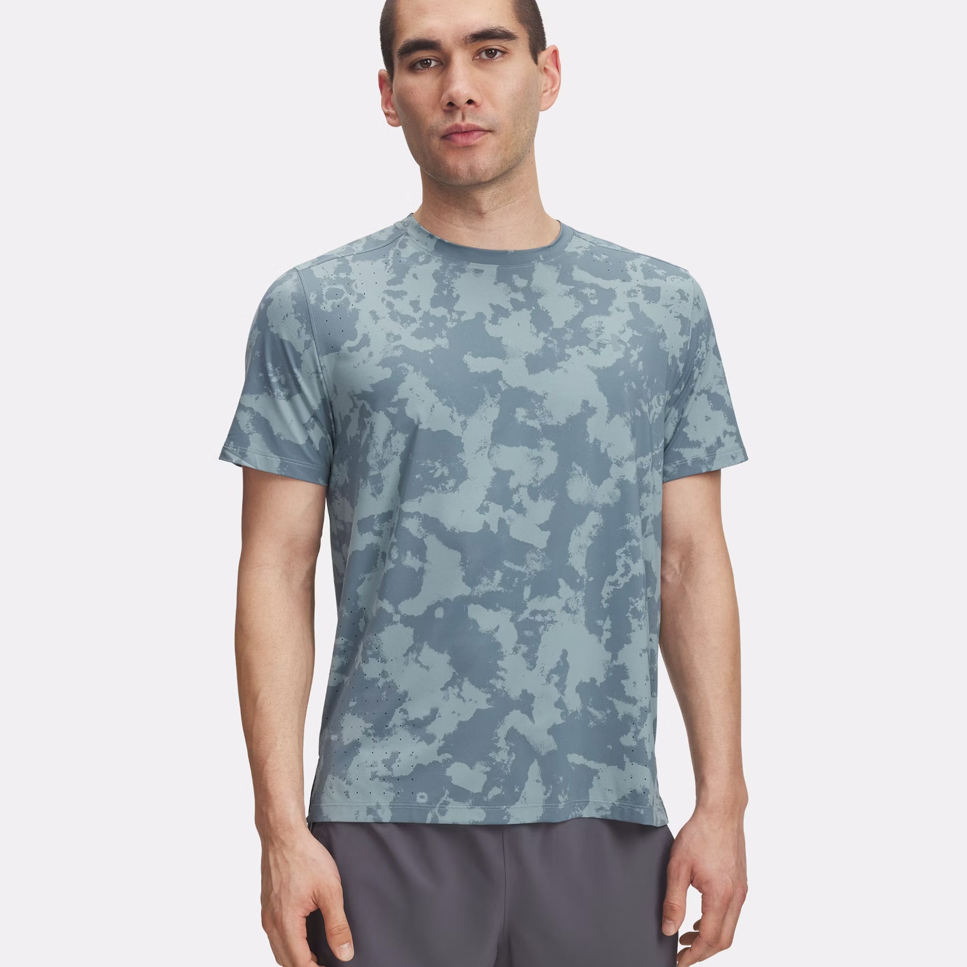 Under Armour Launch Elite Print Camiseta De Running Hombres-Color Petróleo,Azul-gris