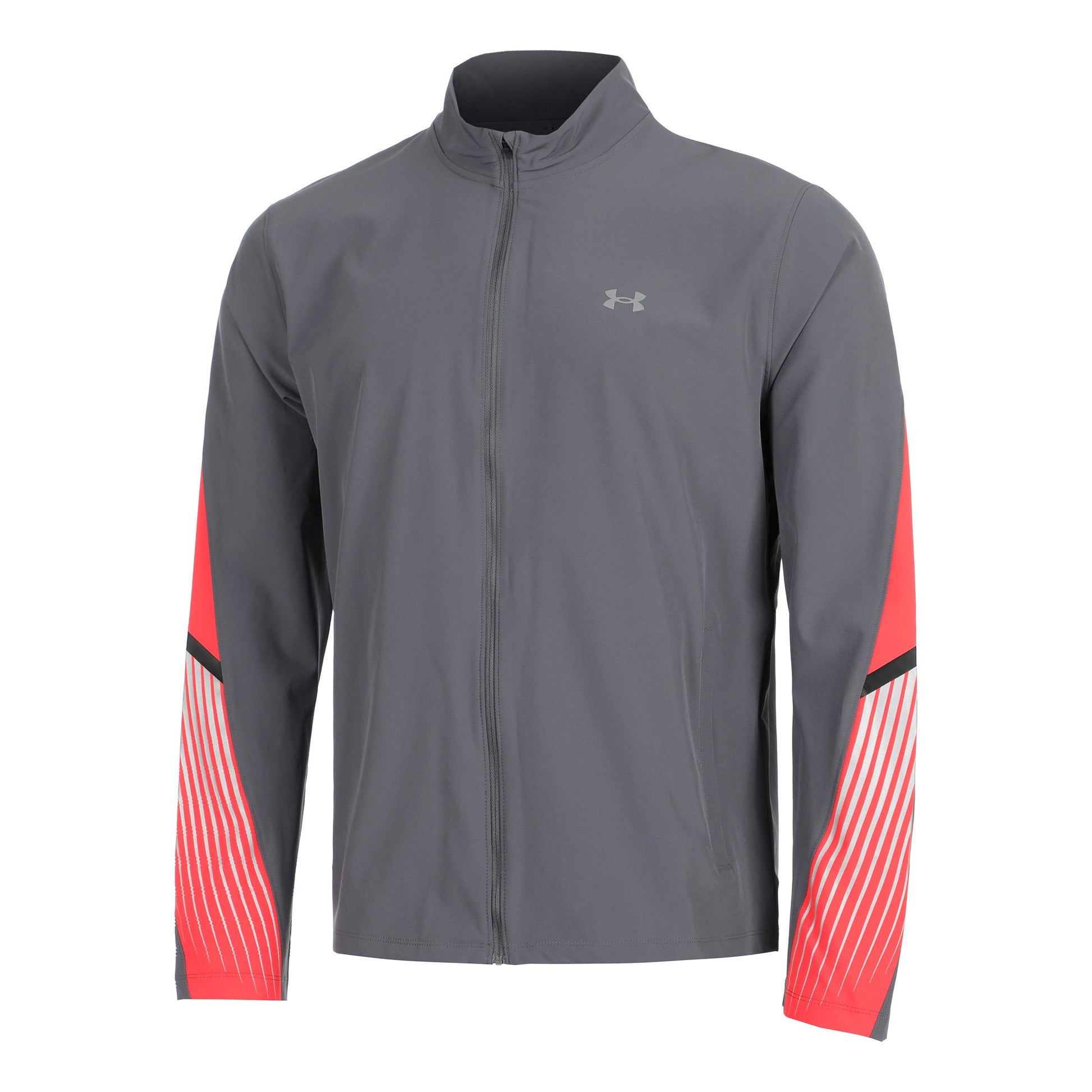 Under Armour Velociti Storm Chaqueta Para Correr Hombres-Gris,Rojo
