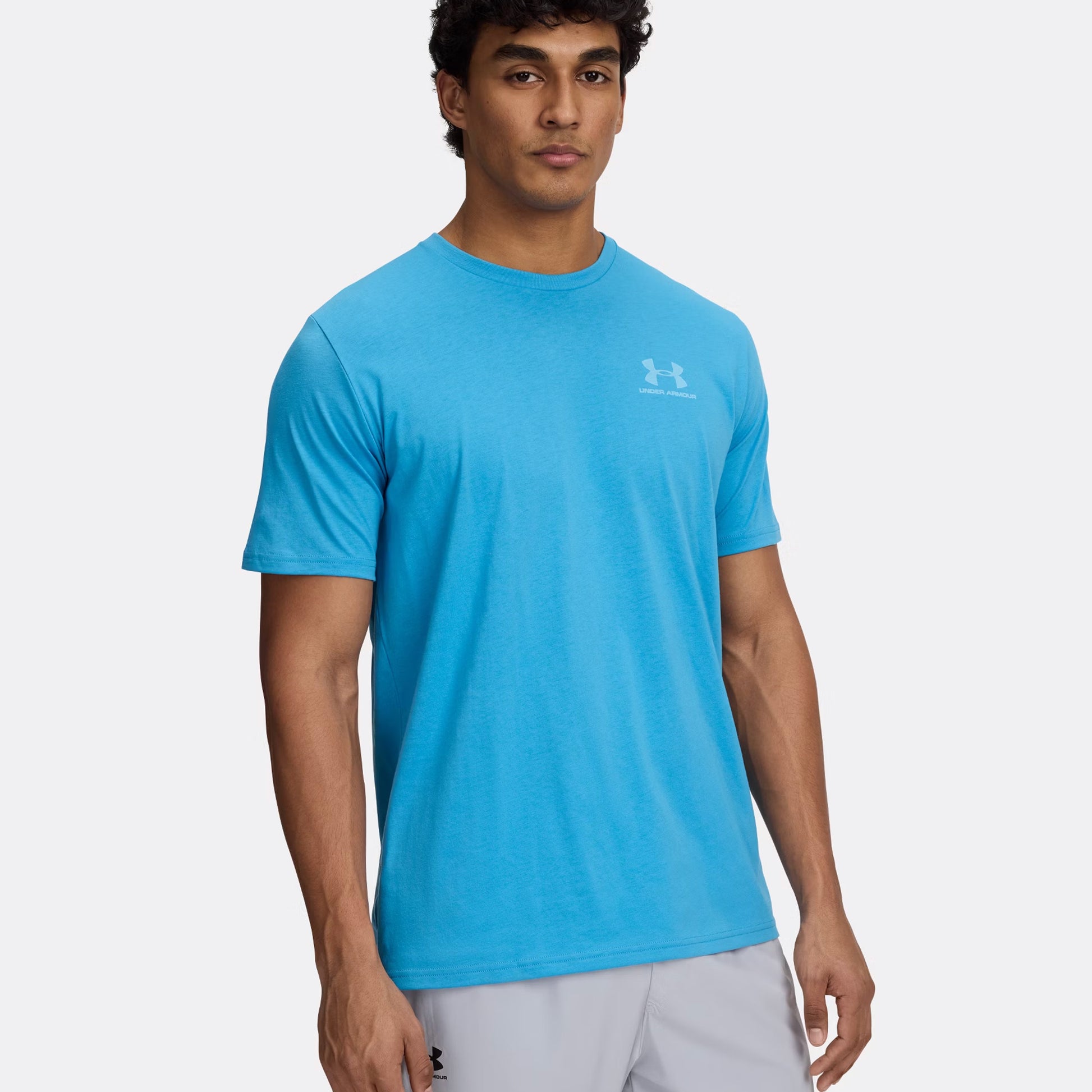 Under Armour Sportstyle Camiseta De Manga Corta Hombres-Turquesa,Blanco