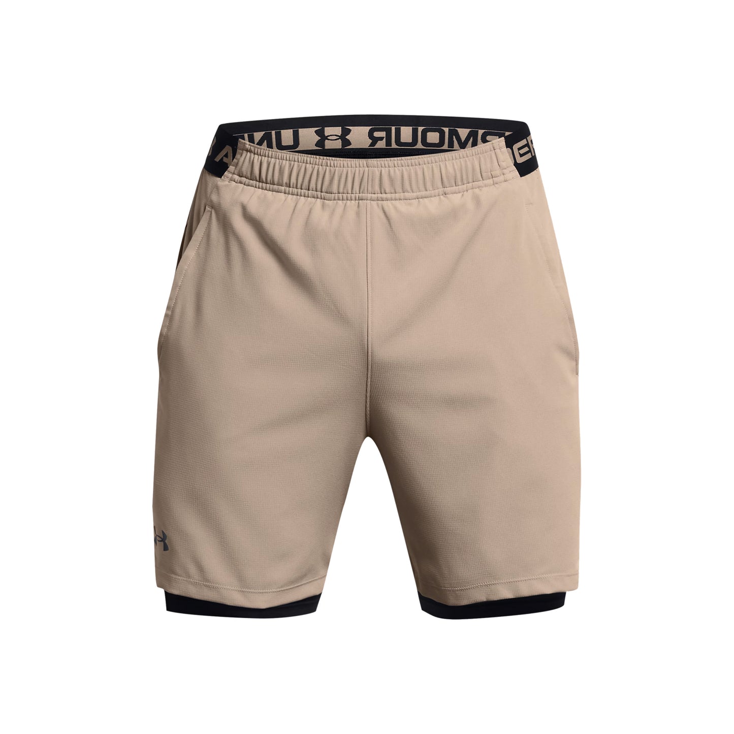 Under Armour Vanish Woven 2in1 Shorts Hombres - beige, negro