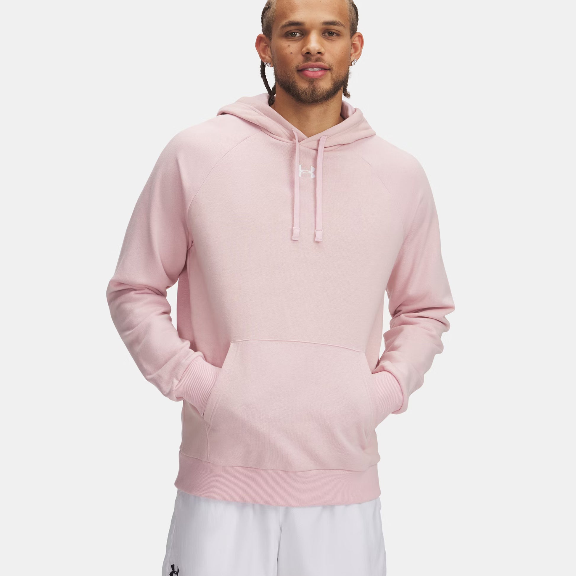 Under Armour Rival Fleece Sudadera Con Capucha Hombres-Rosa
