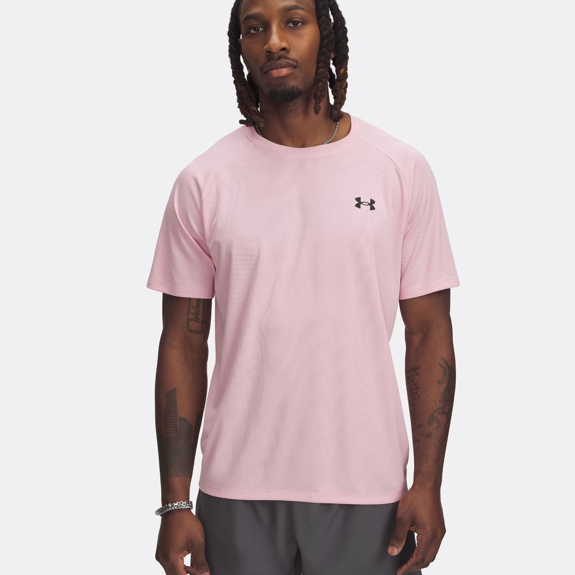 Under Armour Tech Textured Camiseta de manga corta Hombres - rosa,