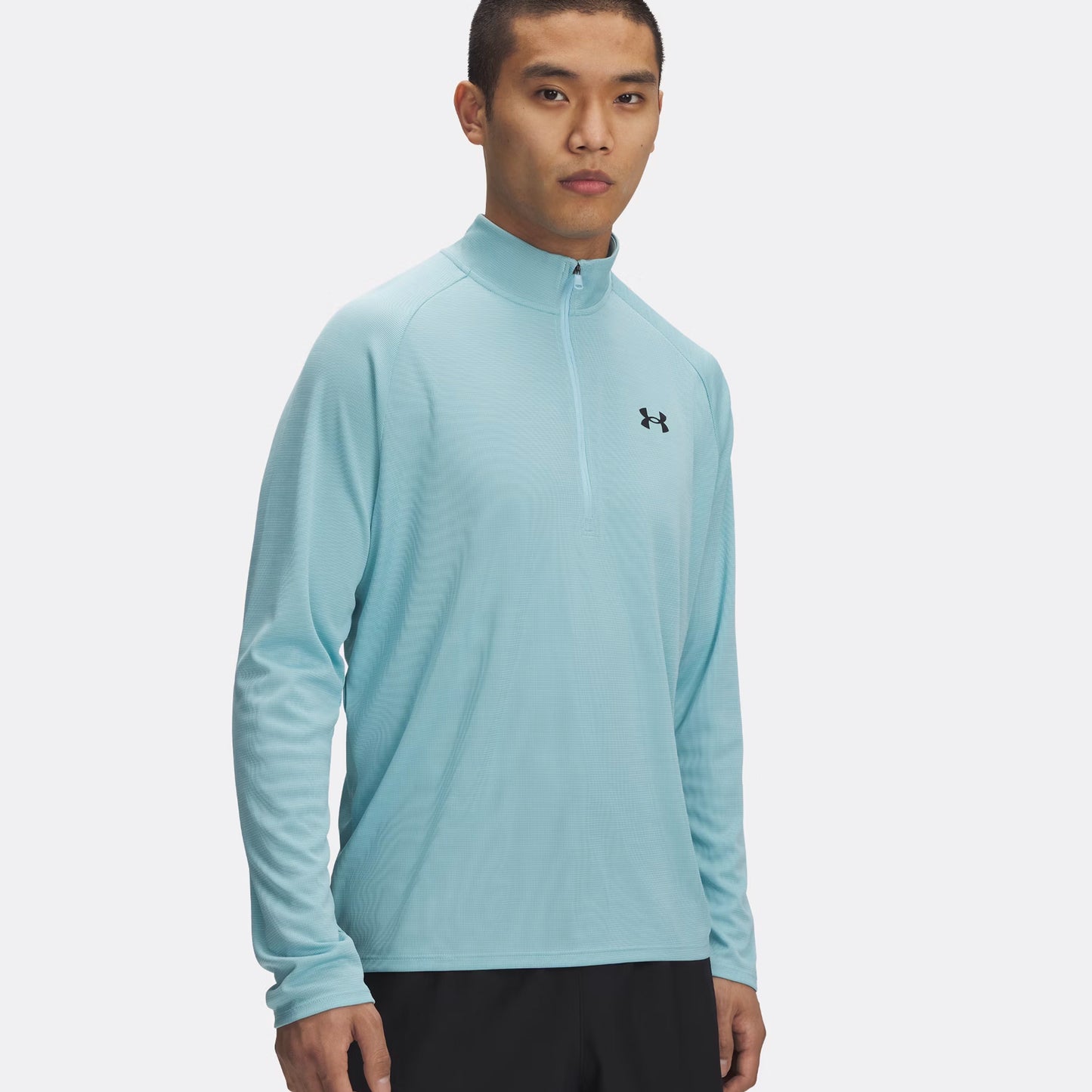 Under Armour Tech Textured Half-Zip Camiseta De Manga Larga Hombres-Azul
