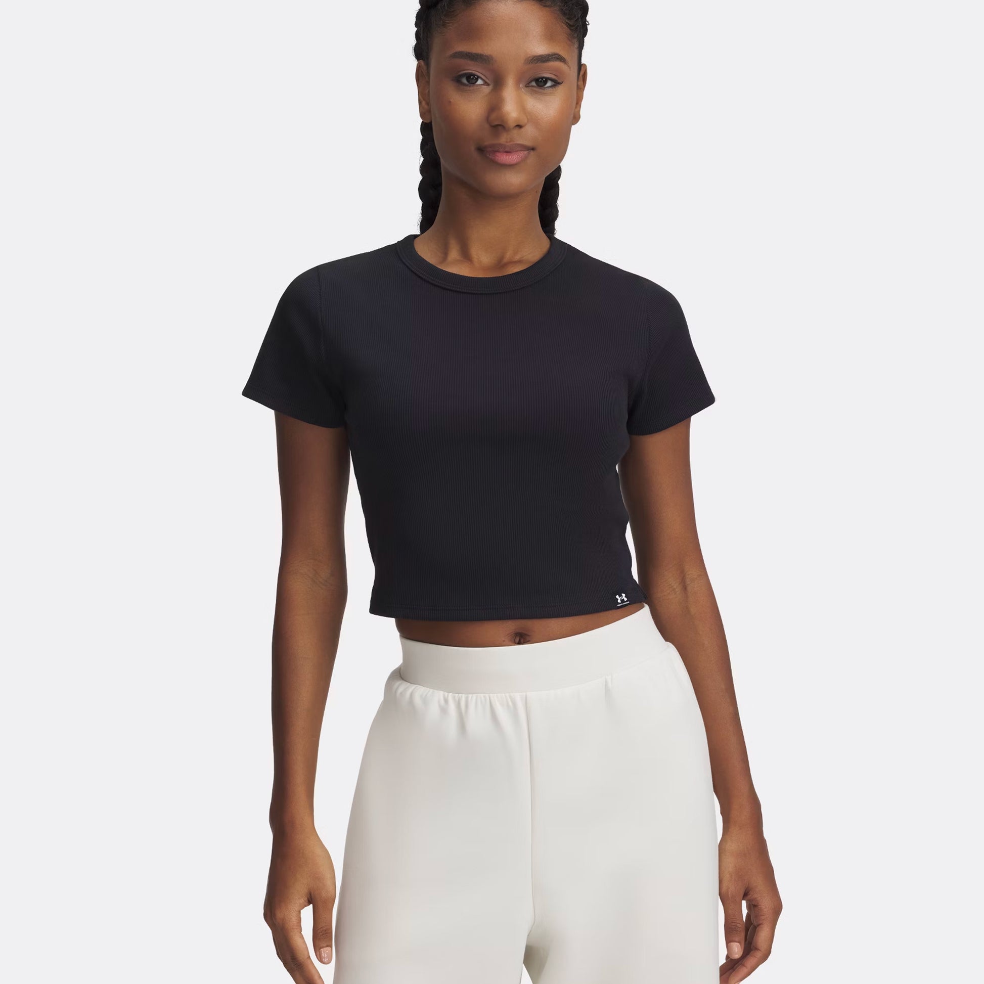 Under Armour Rival Rib Camiseta De Manga Corta Mujeres-Negro