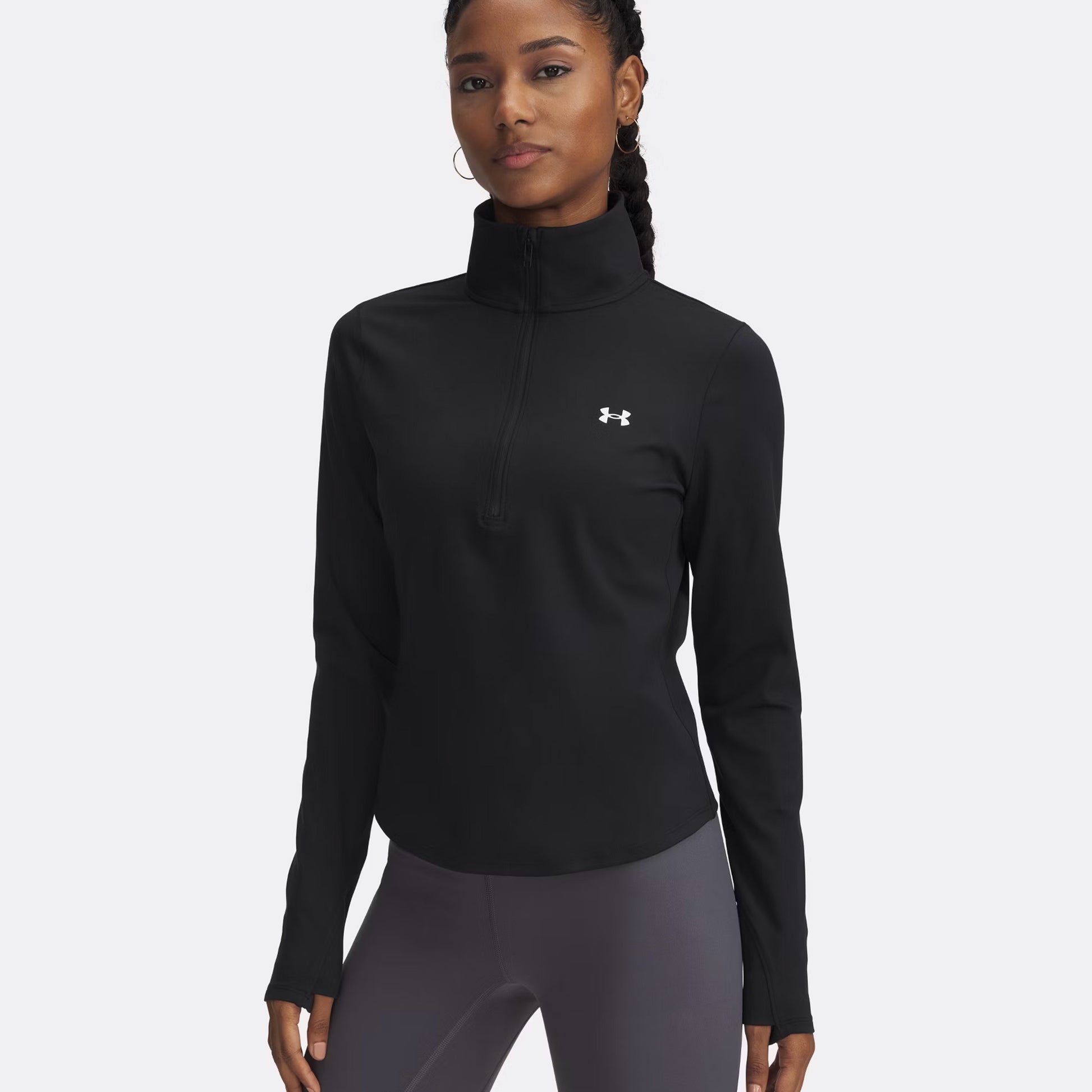 Under Armour Motion Half-Zip Camiseta De Manga Larga Mujeres-Negro