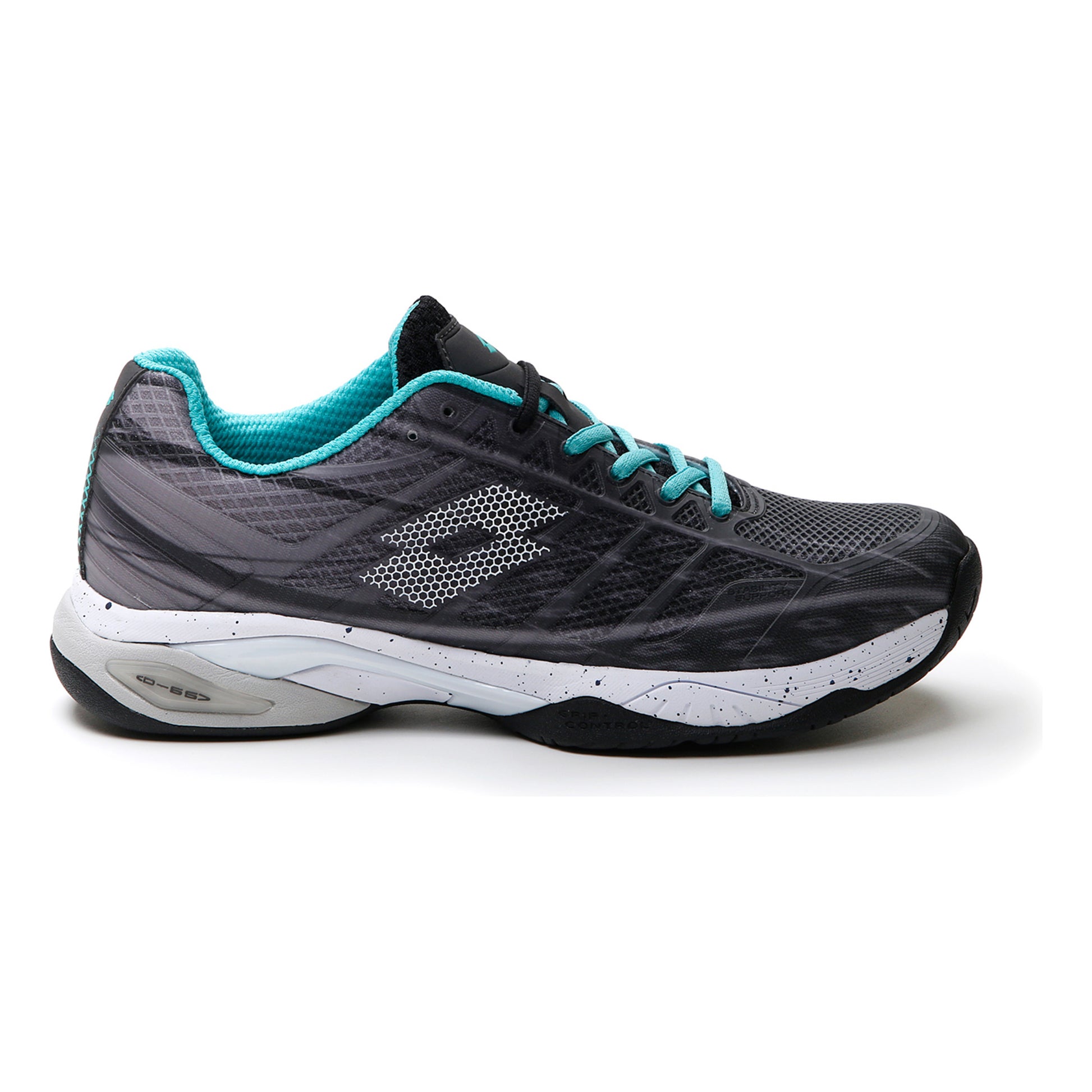 Lotto MIRAGE 300 SPD Zapatilla Todas Las Superficies Hombres-Negro,Turquesa