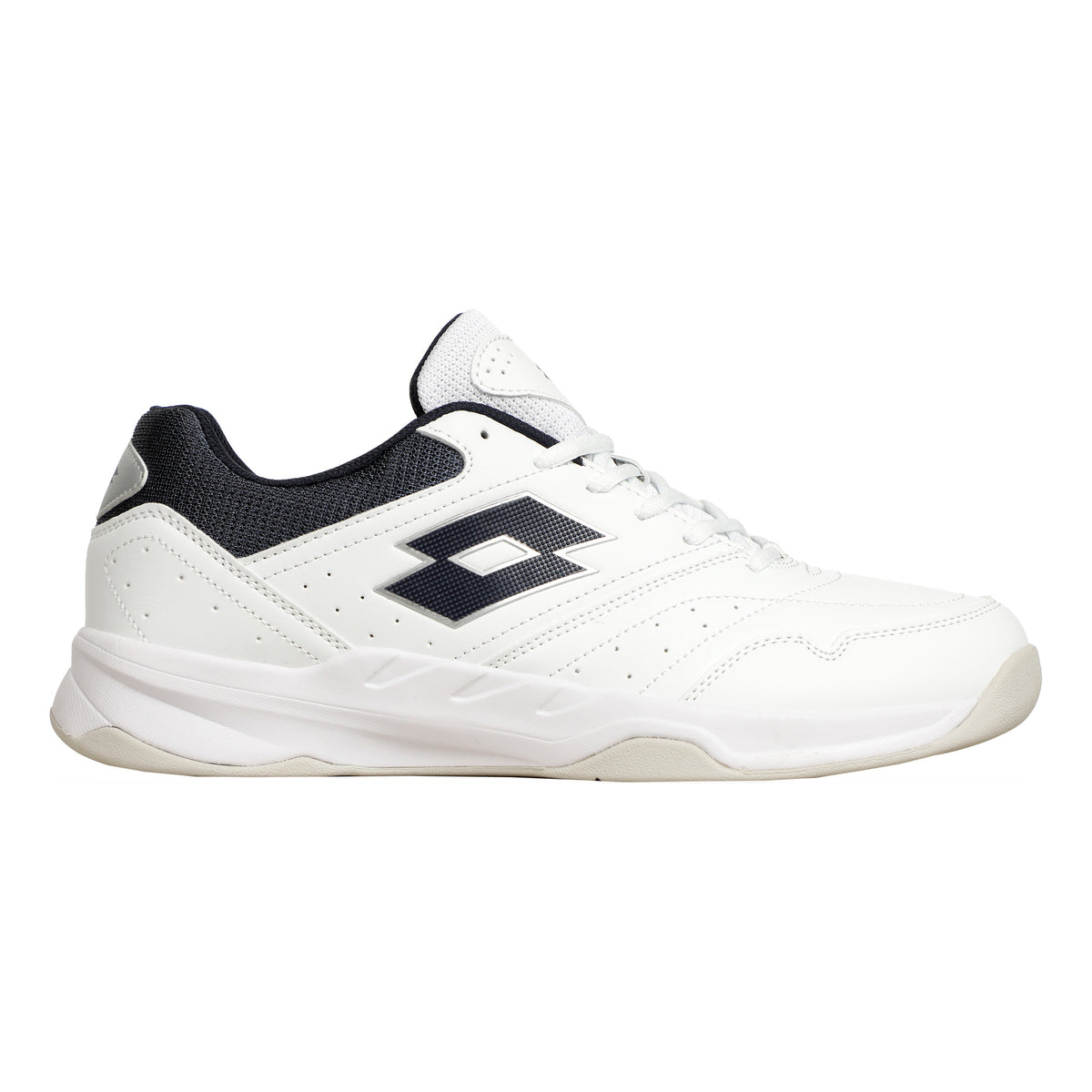 Lotto Mirage 650 IDC Zapatilla para pista cubierta Hombres - blanco, azul oscuro
