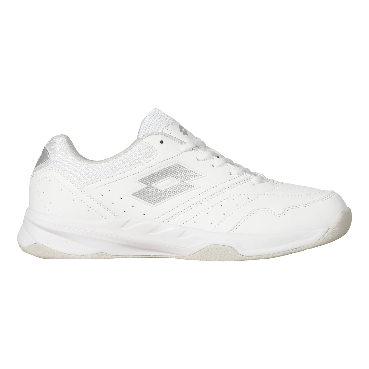 Lotto Mirage 650 Zapatilla para pista cubierta Mujeres - blanco, plateado
