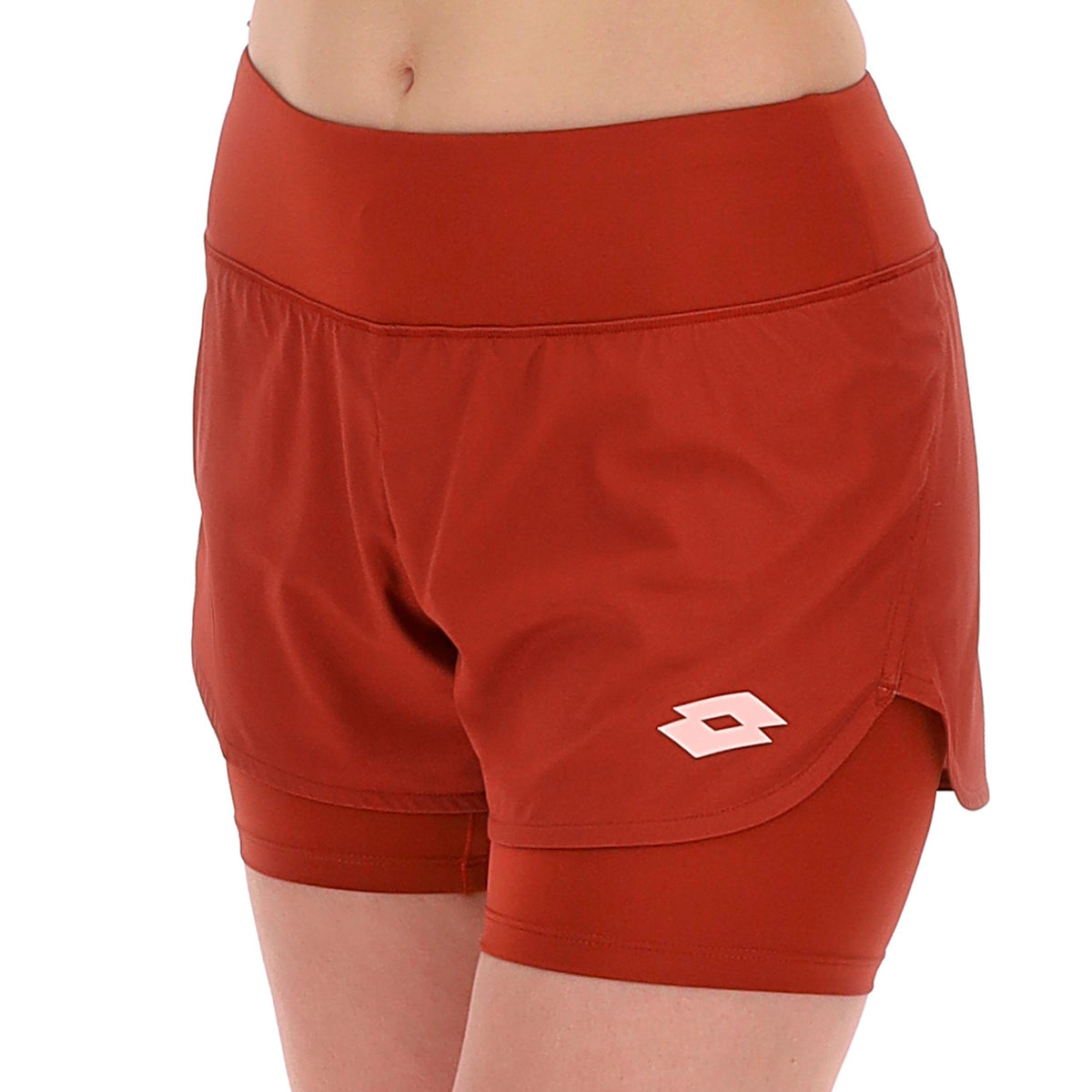 Lotto Tech II Shorts Mujeres - rojo vino