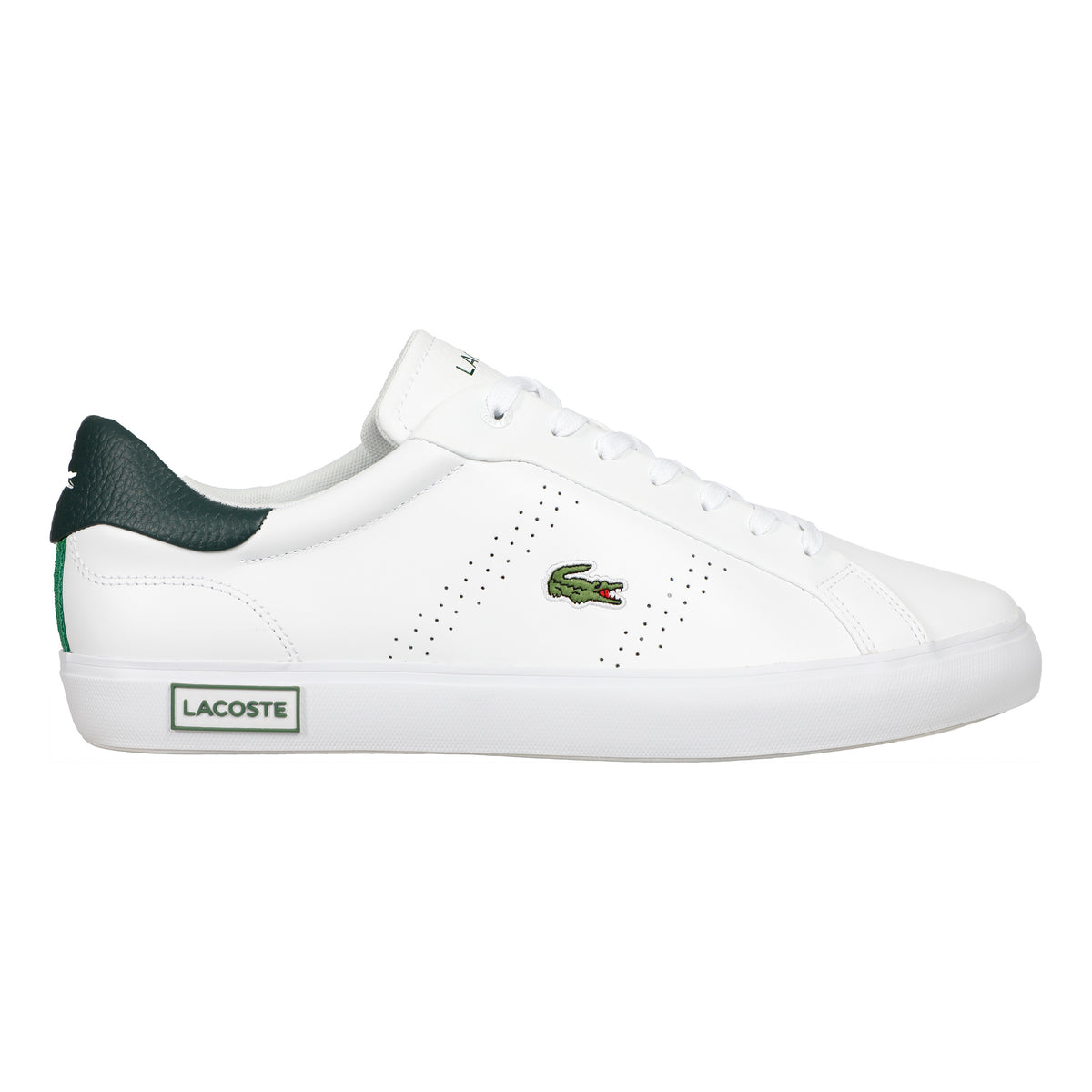 Lacoste Powercourt 2.0 Zapatilla de ocio Hombres - blanco, verde oscuro