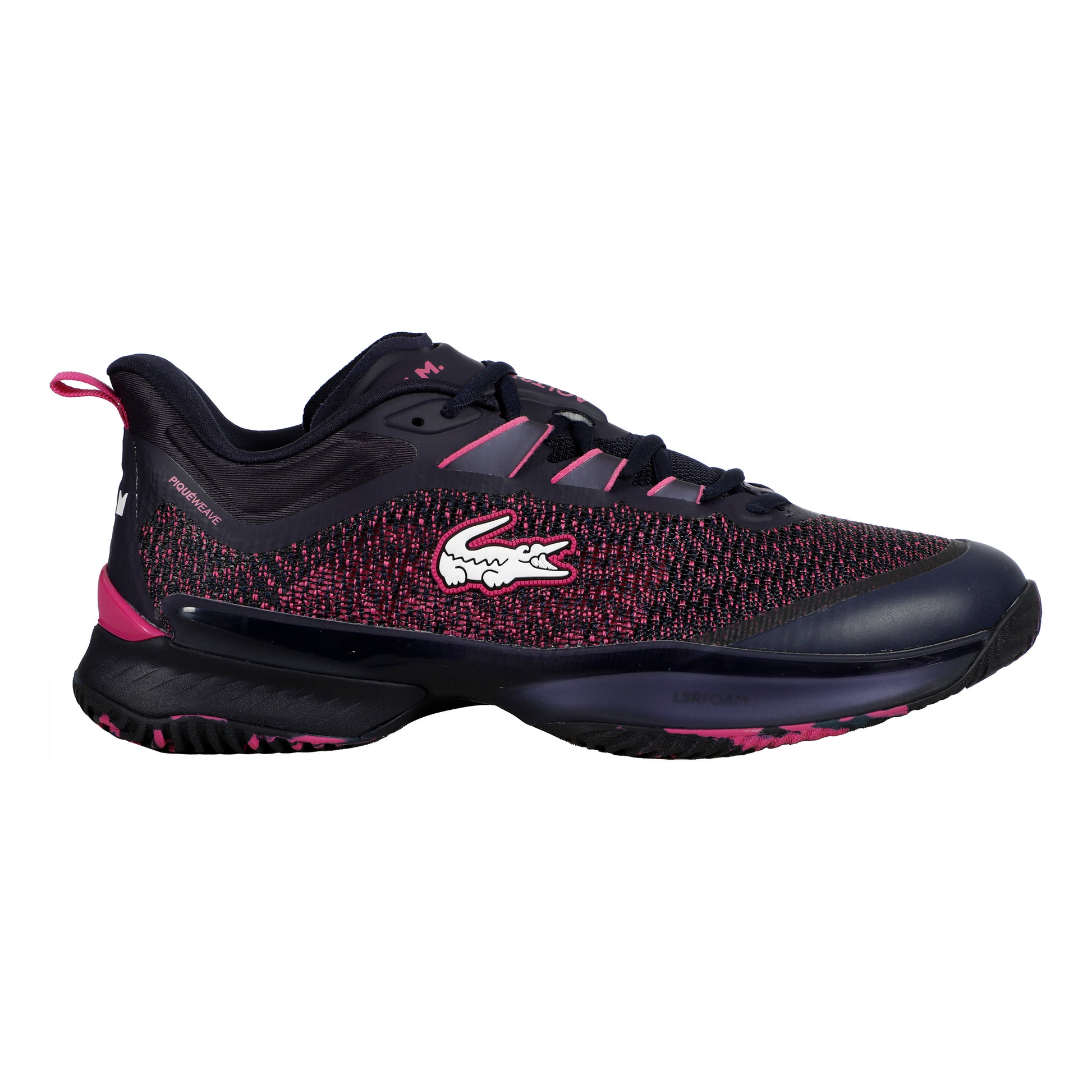 Lacoste Medvedev AG-LT ULTRA Zapatilla Tierra Batida Hombres-Azul Oscuro,Rosa