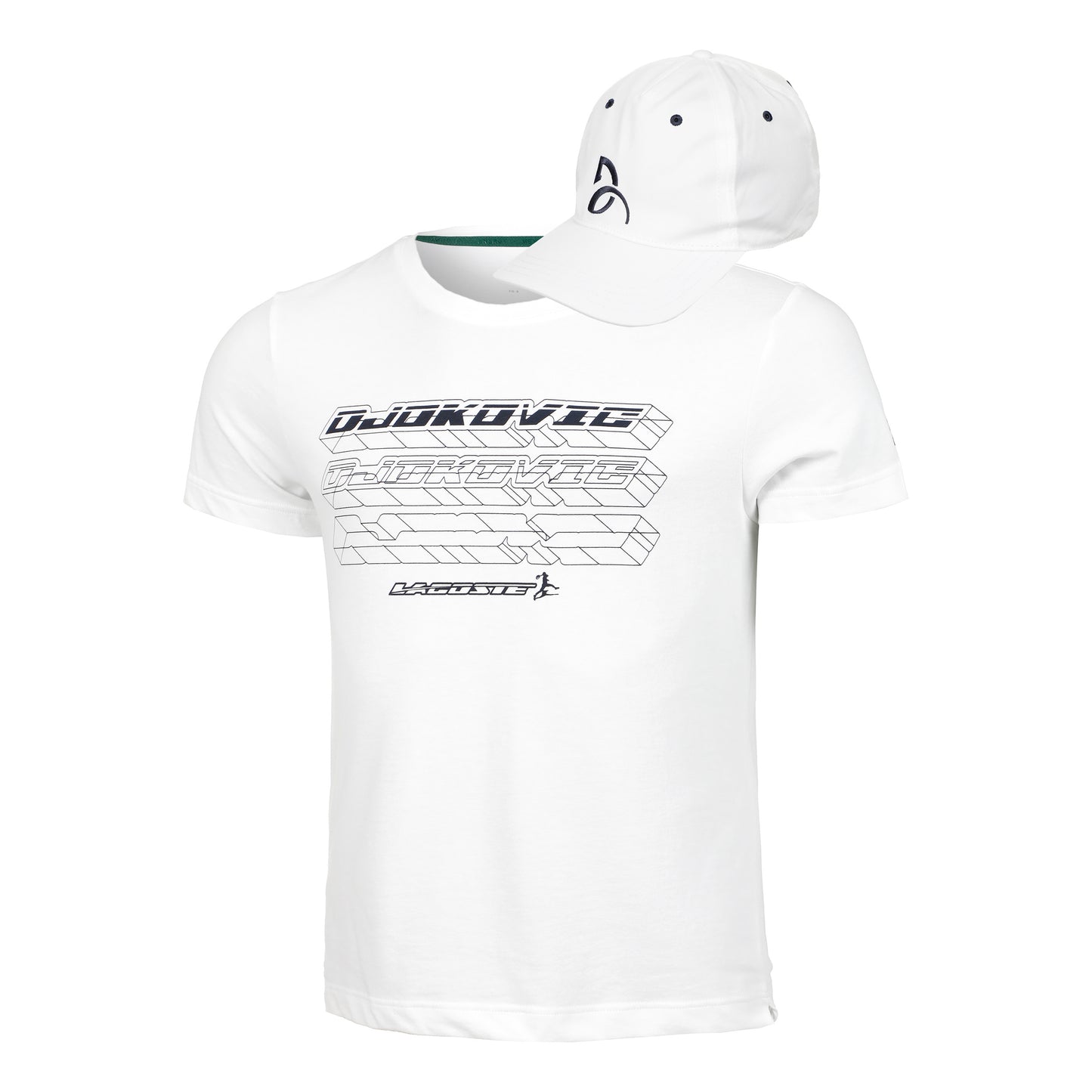 Lacoste Djokovic Cap + Camiseta de manga corta Hombres - blanco,