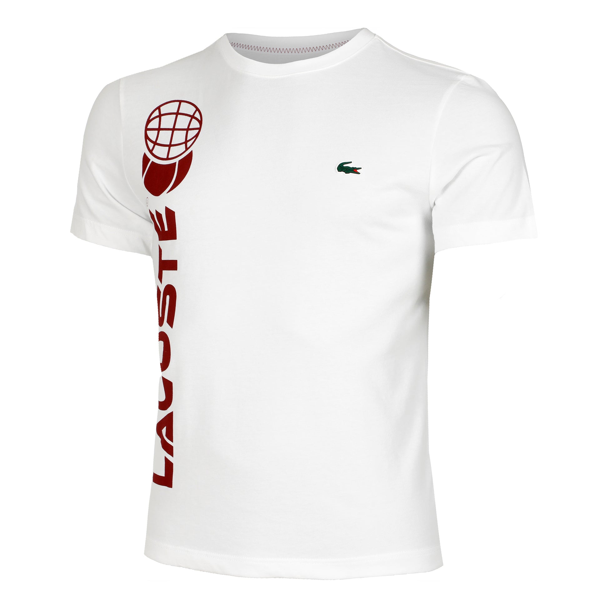 Lacoste Daniil Medvedev Camiseta de manga corta Hombres - blanco, óxido