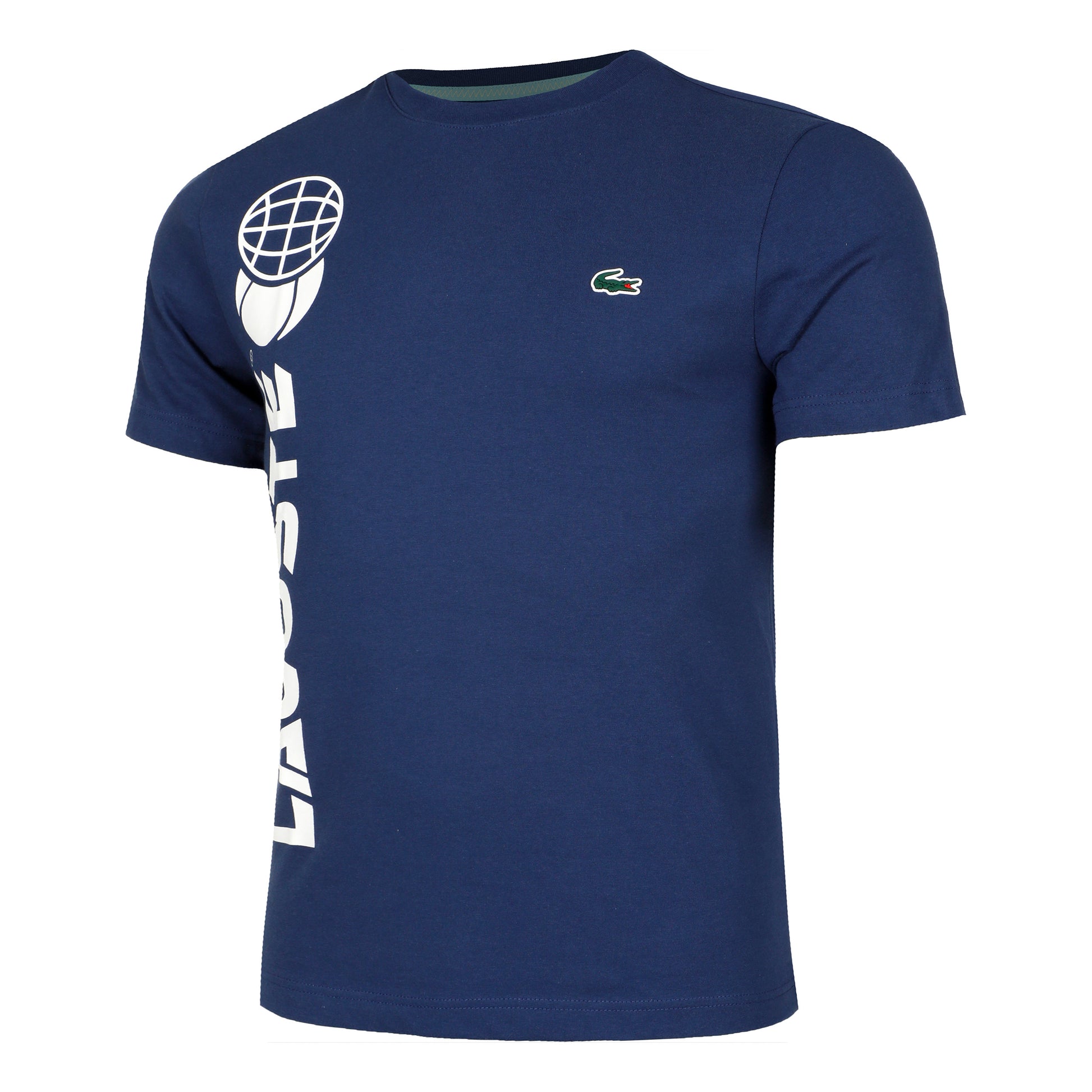 Lacoste Daniil Medvedev Camiseta de manga corta Hombres - azul oscuro, blanco