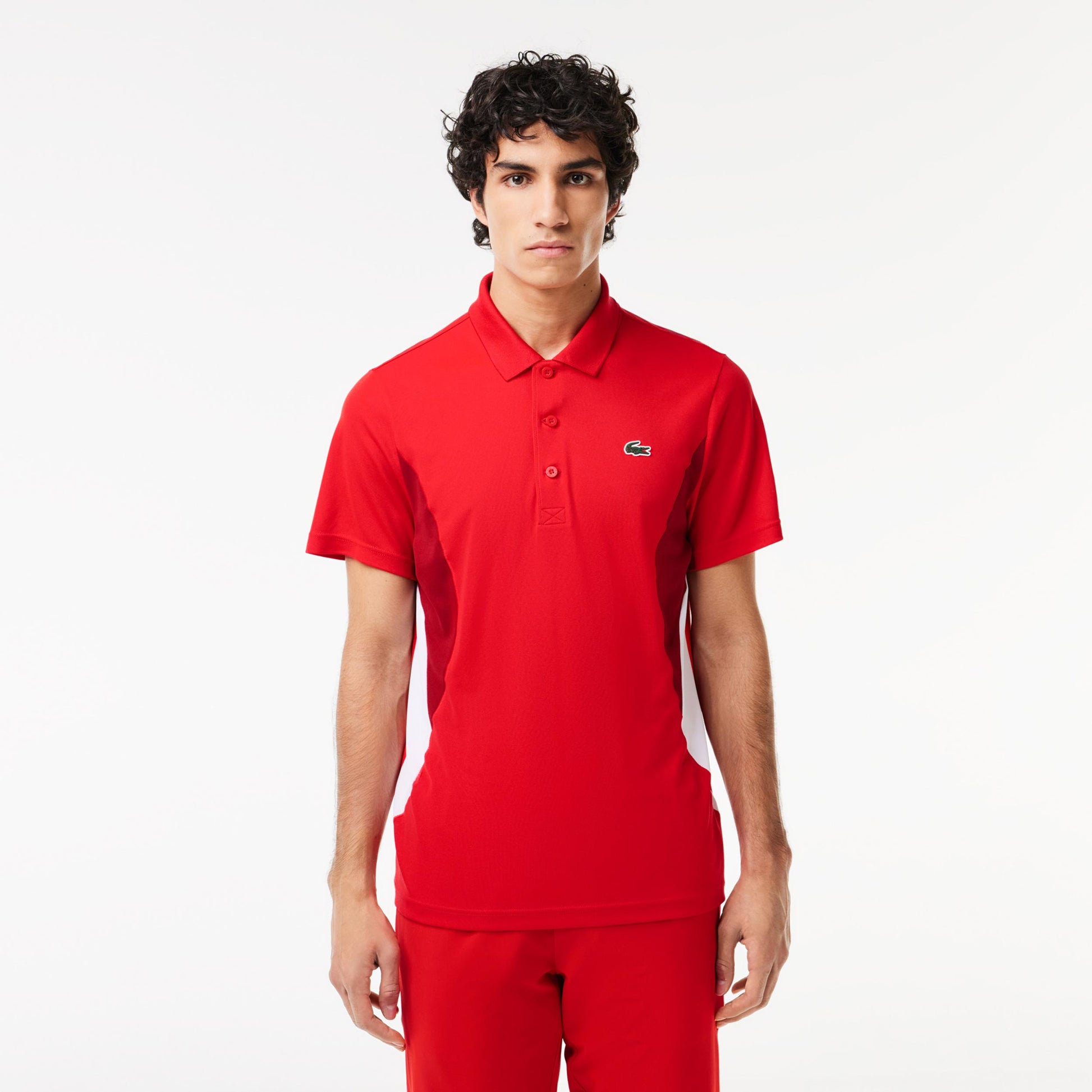 Lacoste Polo Hombres - rojo, multicolor