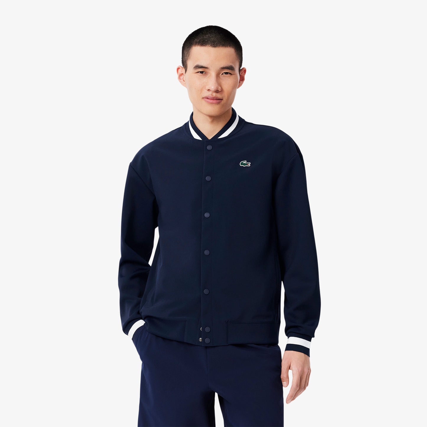 Lacoste Djokovic Chaqueta De Entrenamiento Hombres-Azul Oscuro,Blanco